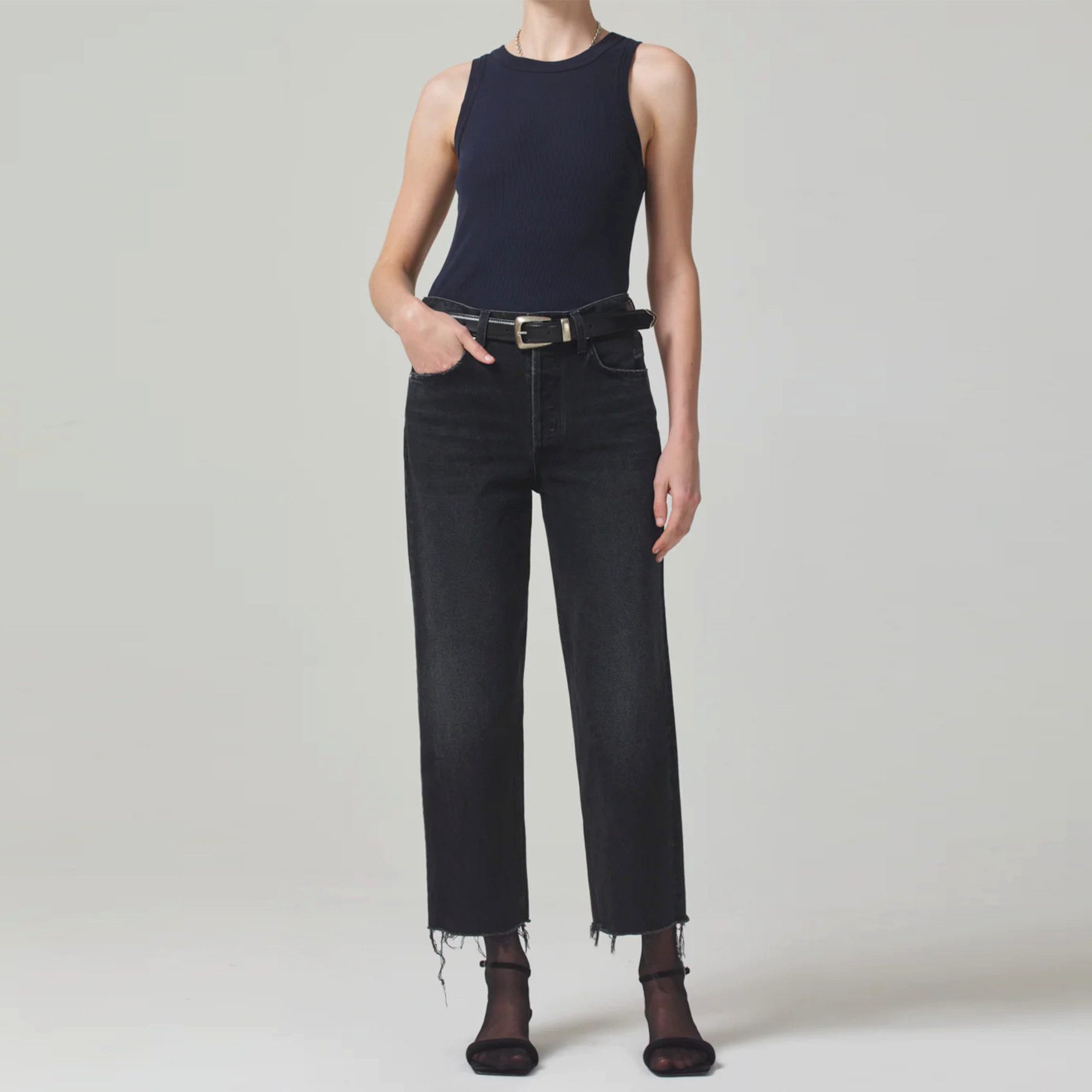CITIZENS OF HUMANITY Straight-Jeans CITIZENS OF HUMANITY Jeans FLORENCE WIDE STRAIGHT - Schwarz