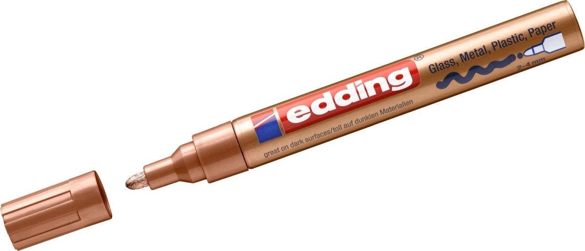 edding Permanentmarker Glanzlack-Marker edding 750 2-4mm kupfer (10 Stück)