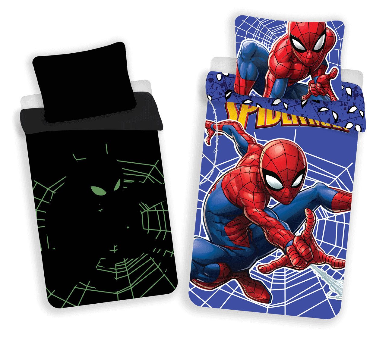 Spiderman Bettwäsche Wendebettwäsche Marvel Spider-Man leuchtend günstig online kaufen