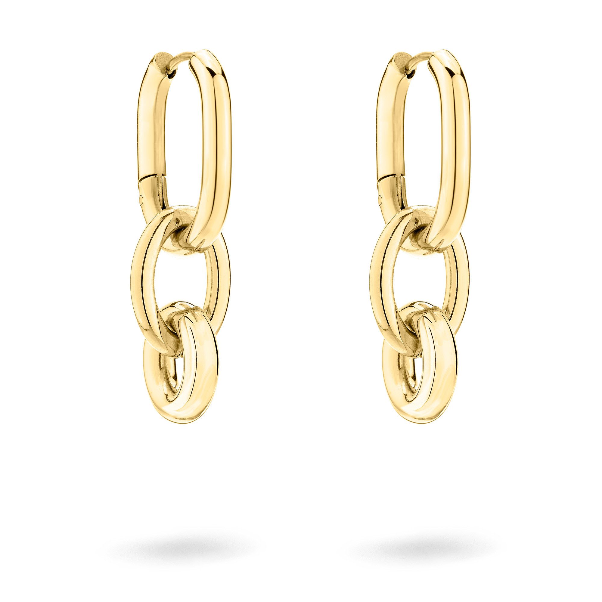 Liebeskind Berlin Paar Creolen Schmuck Geschenk Edelstahl Ohrringe Modern Knot, Einhänger abnehmbar