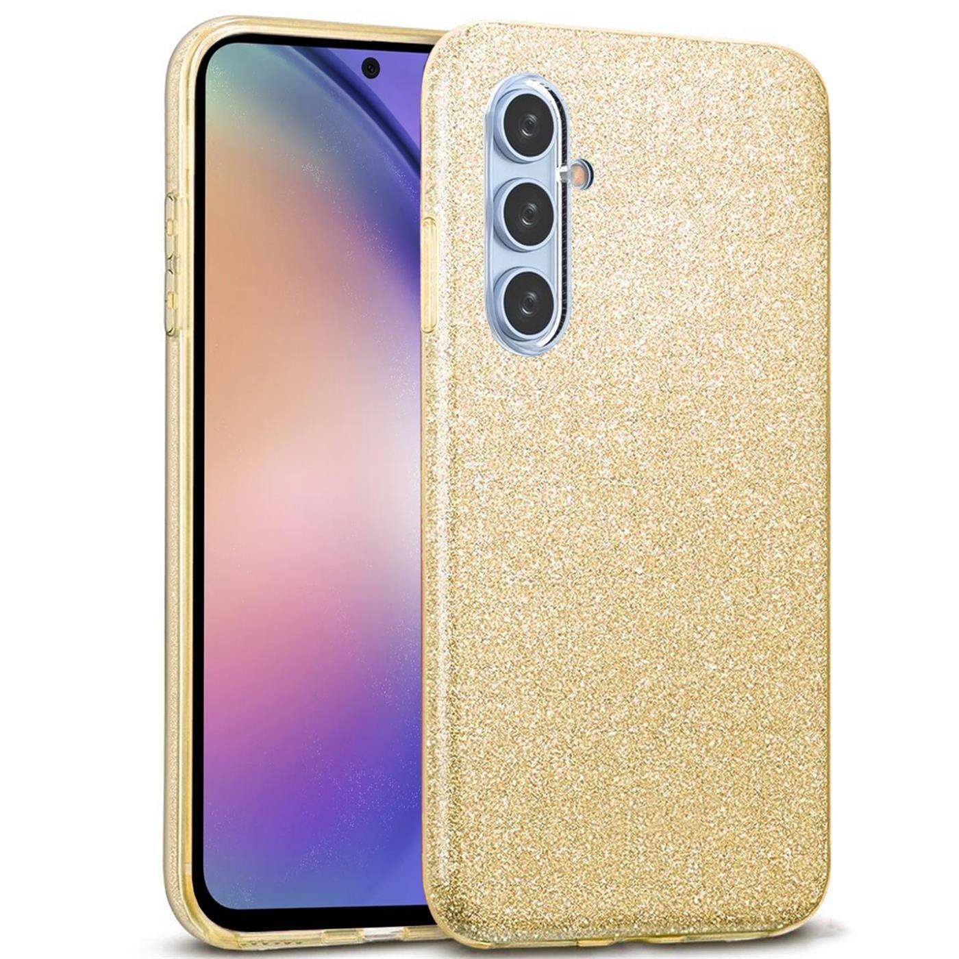 CoolGadget Handyhülle Glitzer Glamour Hülle für Samsung Galaxy A34 5G 6,5 Zoll, Slim Case mit Glossy Effect Schutzhülle für Samsung A34 5G Hülle