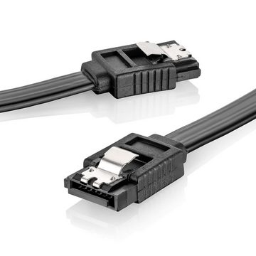 SEBSON 4x SATA Kabel 50cm - SATA III Datenkabel 6 Gbit/s, Verbindungskabel Computer-Kabel, (50 cm)