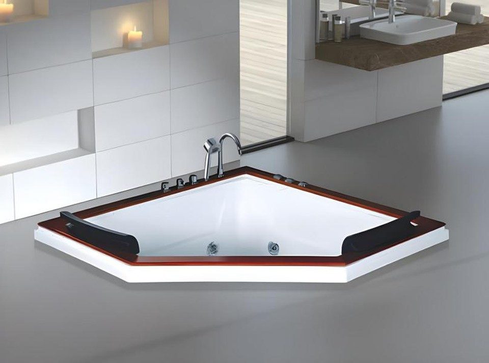 Xlmoebel Whirlpool-Badewanne XLMOEBEL Hydromassage Whirlpool in eleganter Acryl-Optik, Made in Europa