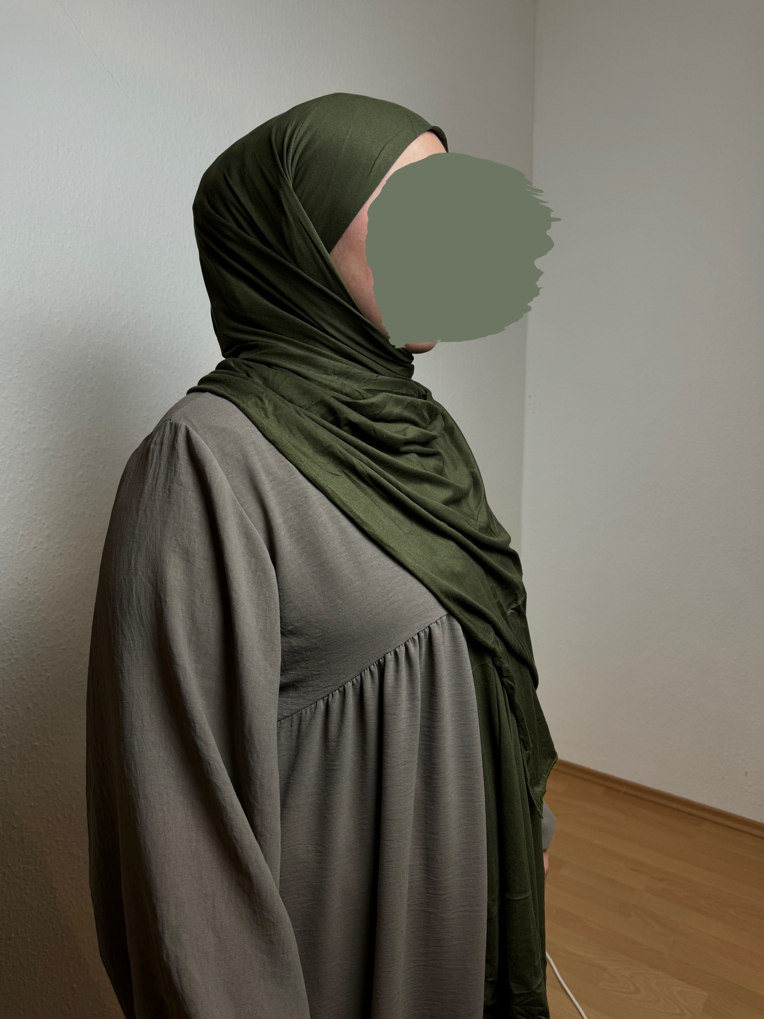 HIJABIFY Hijab Easy Khaki Hijab Hidschab/ unter mit 2 (antirutsch) in Kopftuch Tuch 1 Jersey-Stoff Hijab/ integrierter
