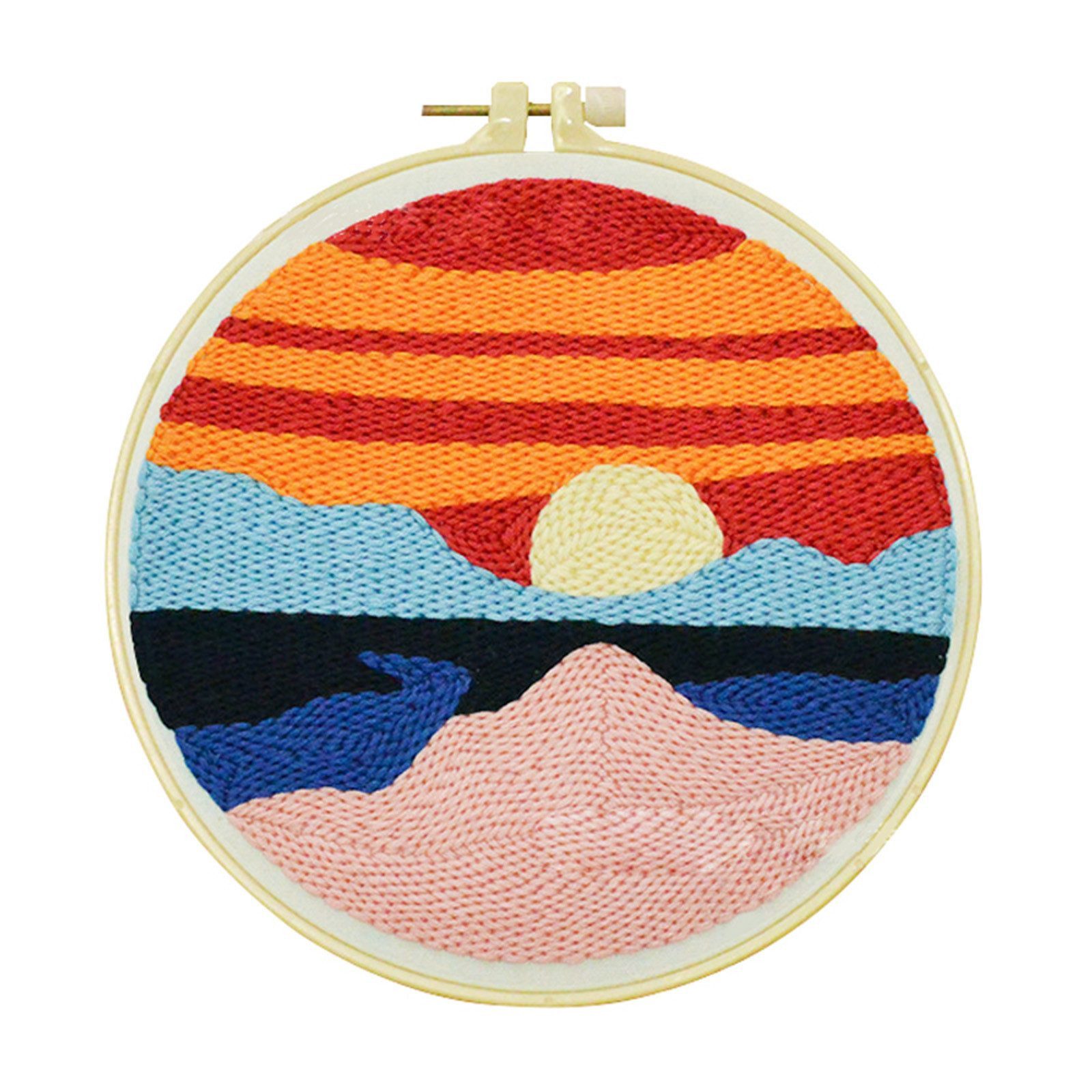 Jumpeak Kreativset basteln & diy,räumliche Textur,Ölgemälde-Stickerei,lehrer geschenk, (Diy,diy setDIY, Stressabbau,stickerei set anfänger,dekoration aesthetic,Leinen), diy set erwachsene,Stickerei von Van Goghs „Die Sternennacht“,4 Stile