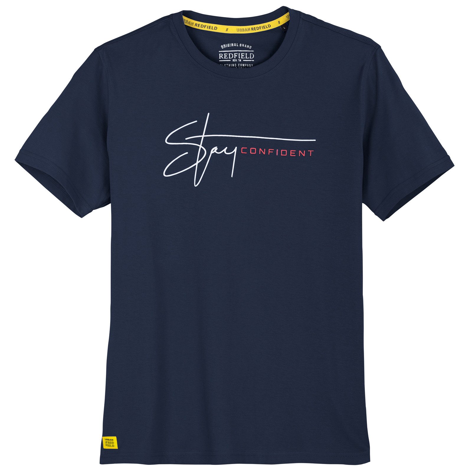 redfield Rundhalsshirt Redfield Übergrößen T-Shirt dunkelblau günstig online kaufen