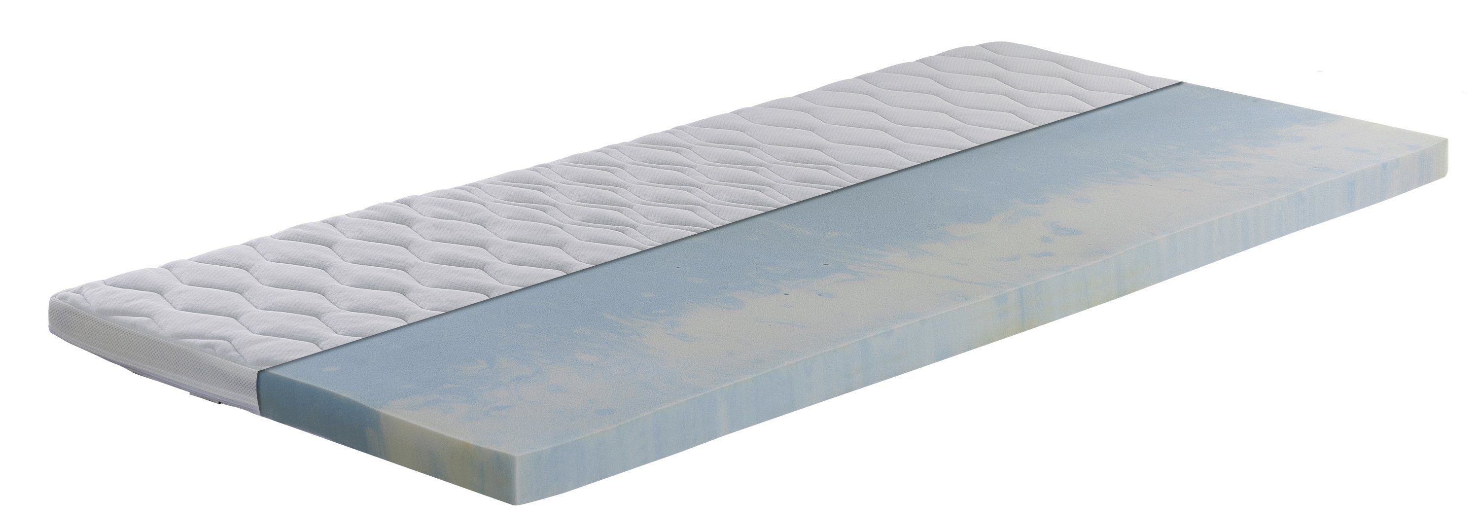 ALX - Deluxe, Цилиндр, 6 cm hoch, atmungsaktiver Gelschaumtopper mit Eckgummis, allergikerfreundlich