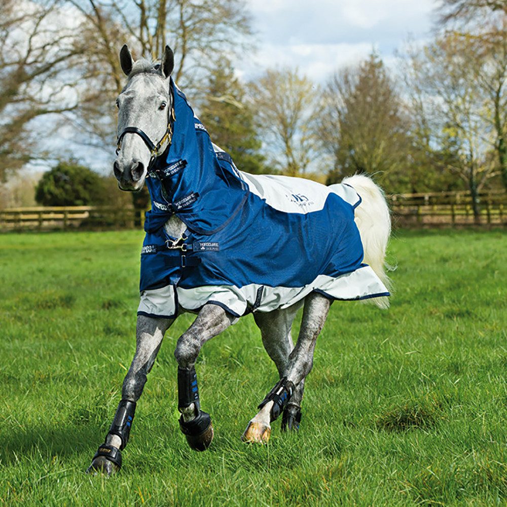 Horseware Pferde-Regendecke Horseware Rambo Summer Series Turnout 0g - Navy/Grey