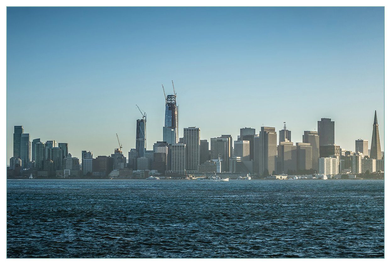 Wallario Küchenrückwand Skyline von San Francisco, (1-tlg)