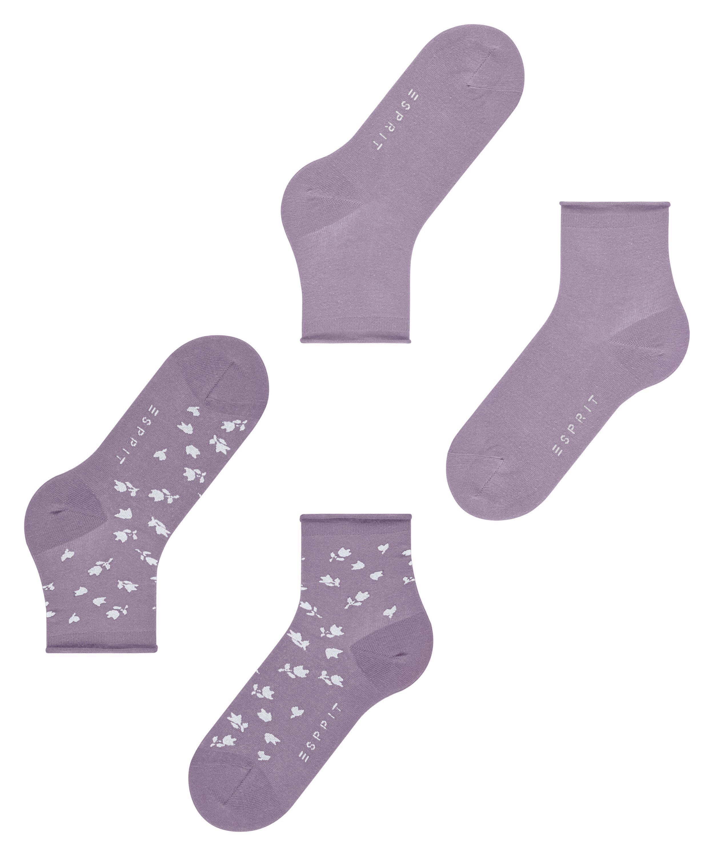 Flower Socken (2-Paar) (6904) Esprit 2-Pack Mauve Mini