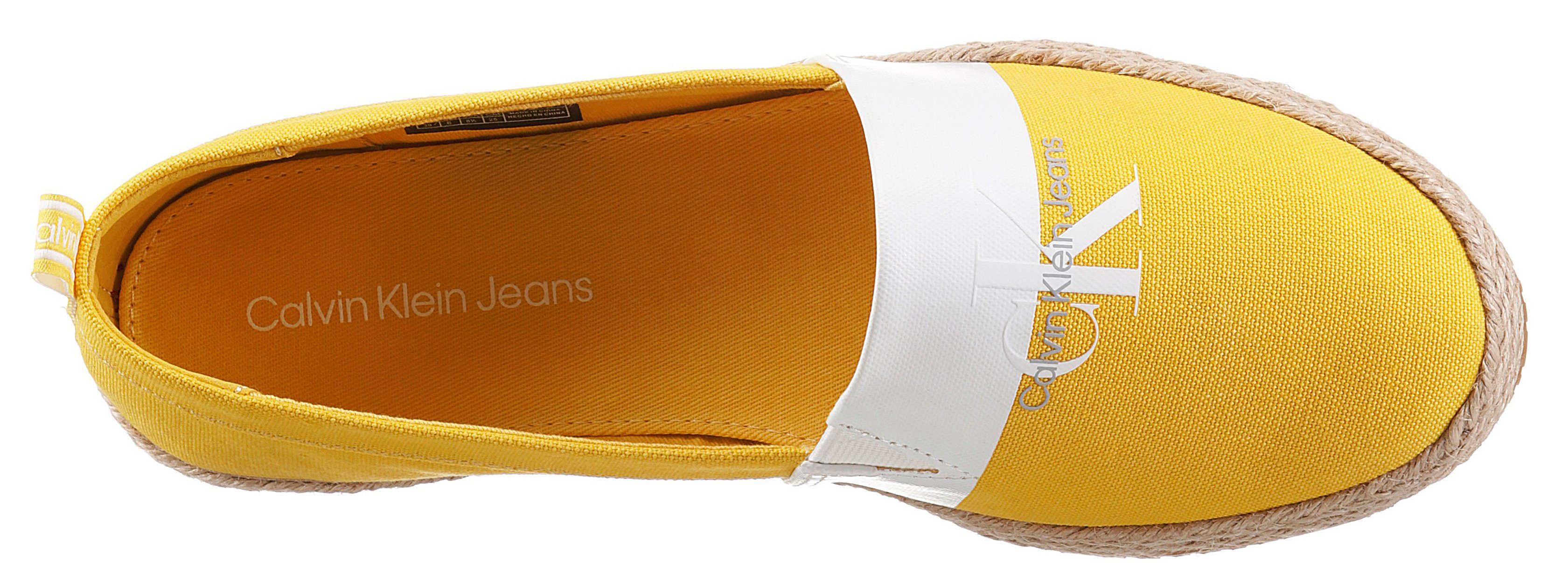 Calvin Klein Jeans ELISE Schlupfen, schmale zum Form gelb 1D Espadrille