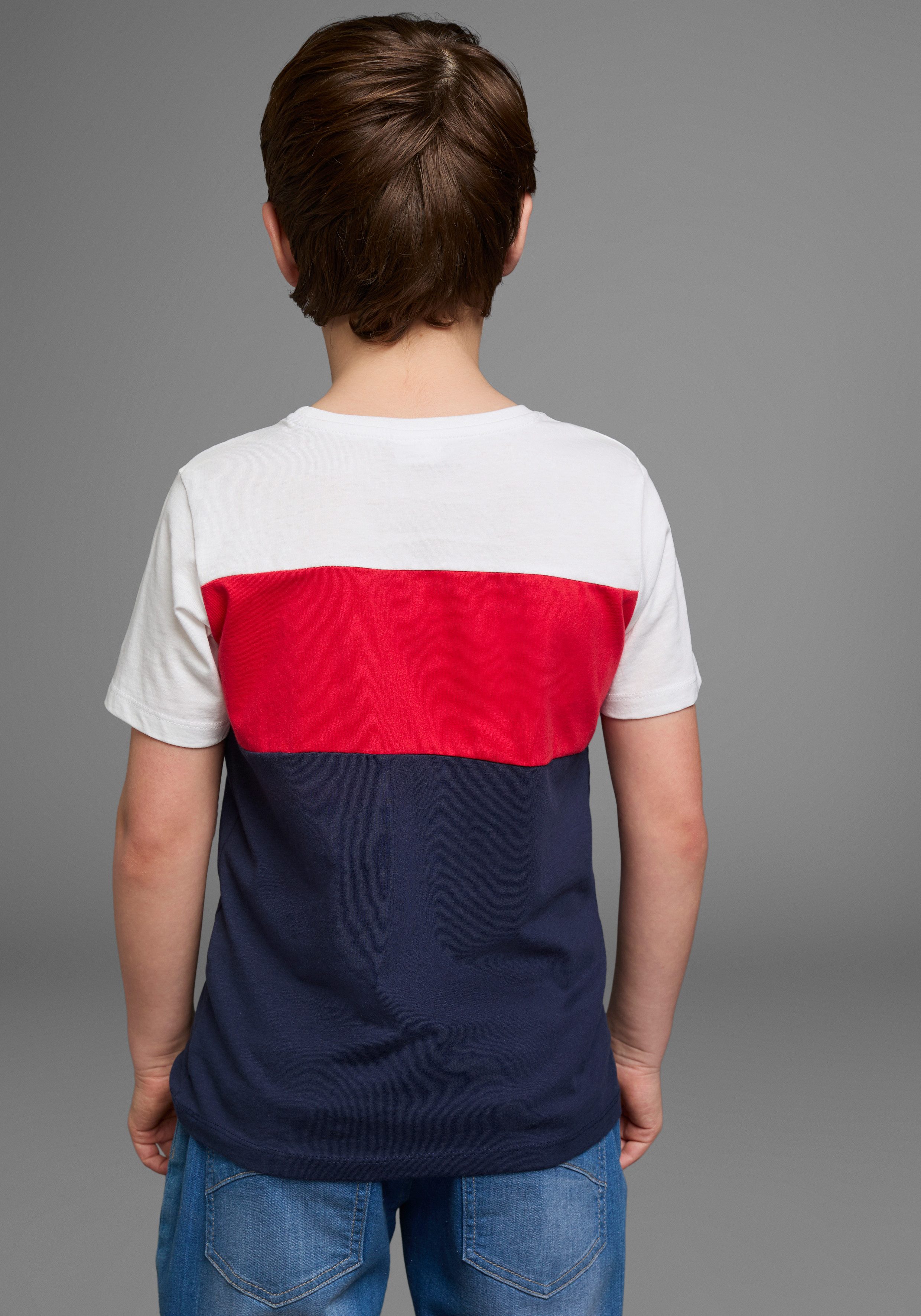 KangaROOS T-Shirt in Colorblockdesign Kurzarm, Basic-Passform, günstig online kaufen