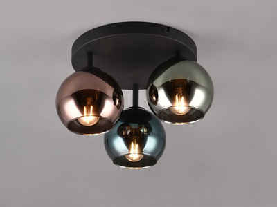meineWunschleuchte LED Deckenleuchte, LED wechselbar, warmweiß, ausgefallen-e Design-er Lampenschirm-e Glas-kugel für Esstisch, Ø33cm