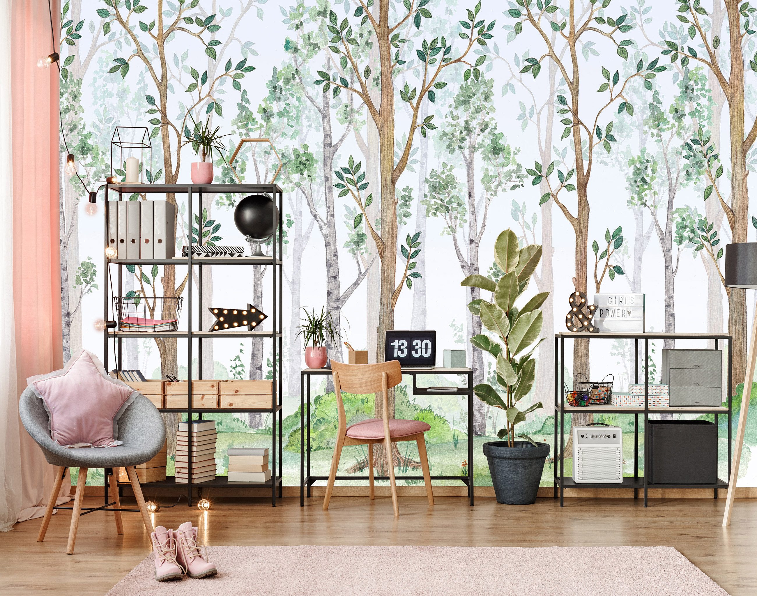 Wallarena Fototapete Natur - Mehrfarbig - Modern - Vlies - Schlafzimmer, glatt, (2 St), 100x70cm