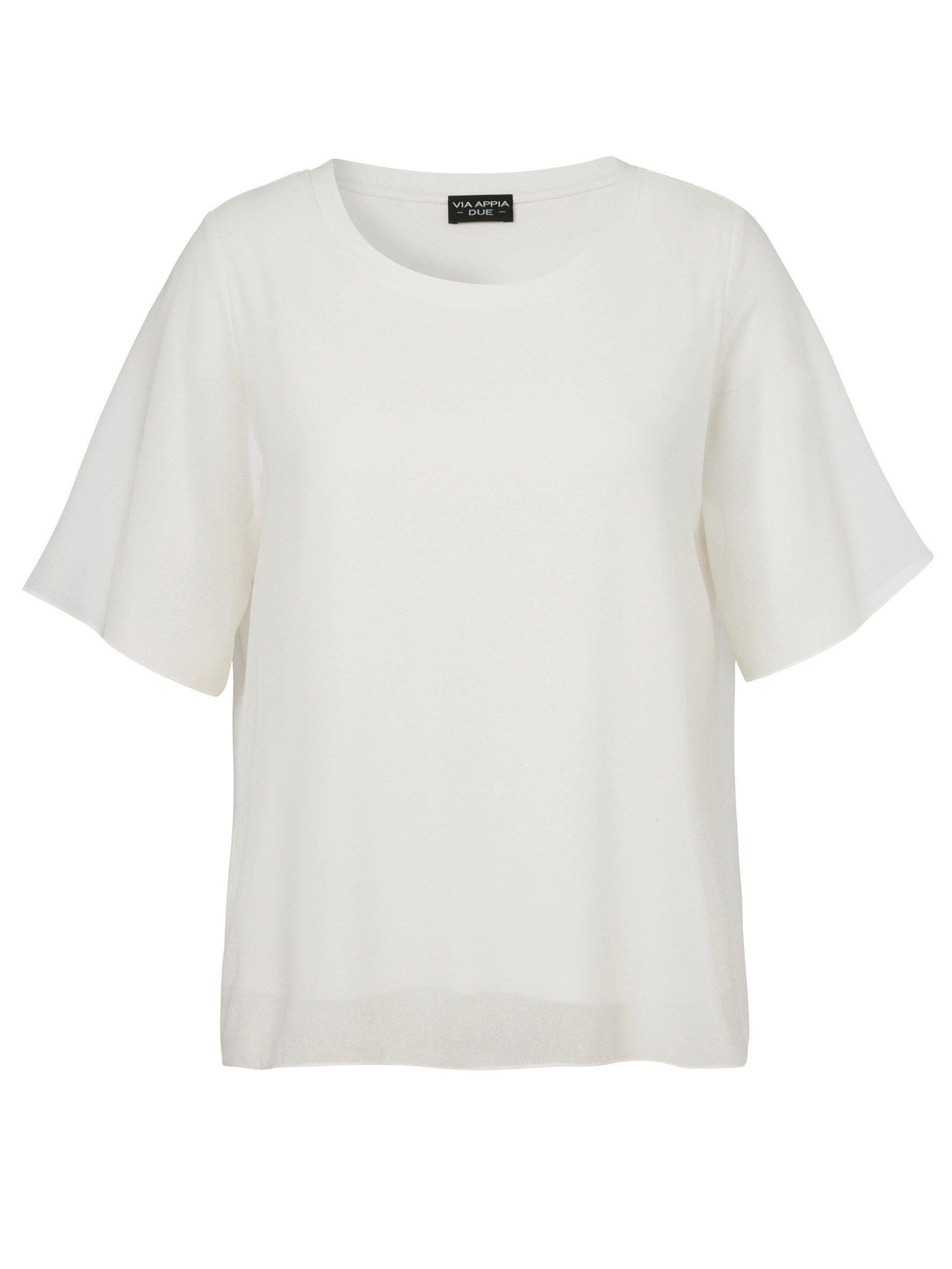 VIA APPIA Kurzarmbluse Bluse Rundhals 1/2 Arm