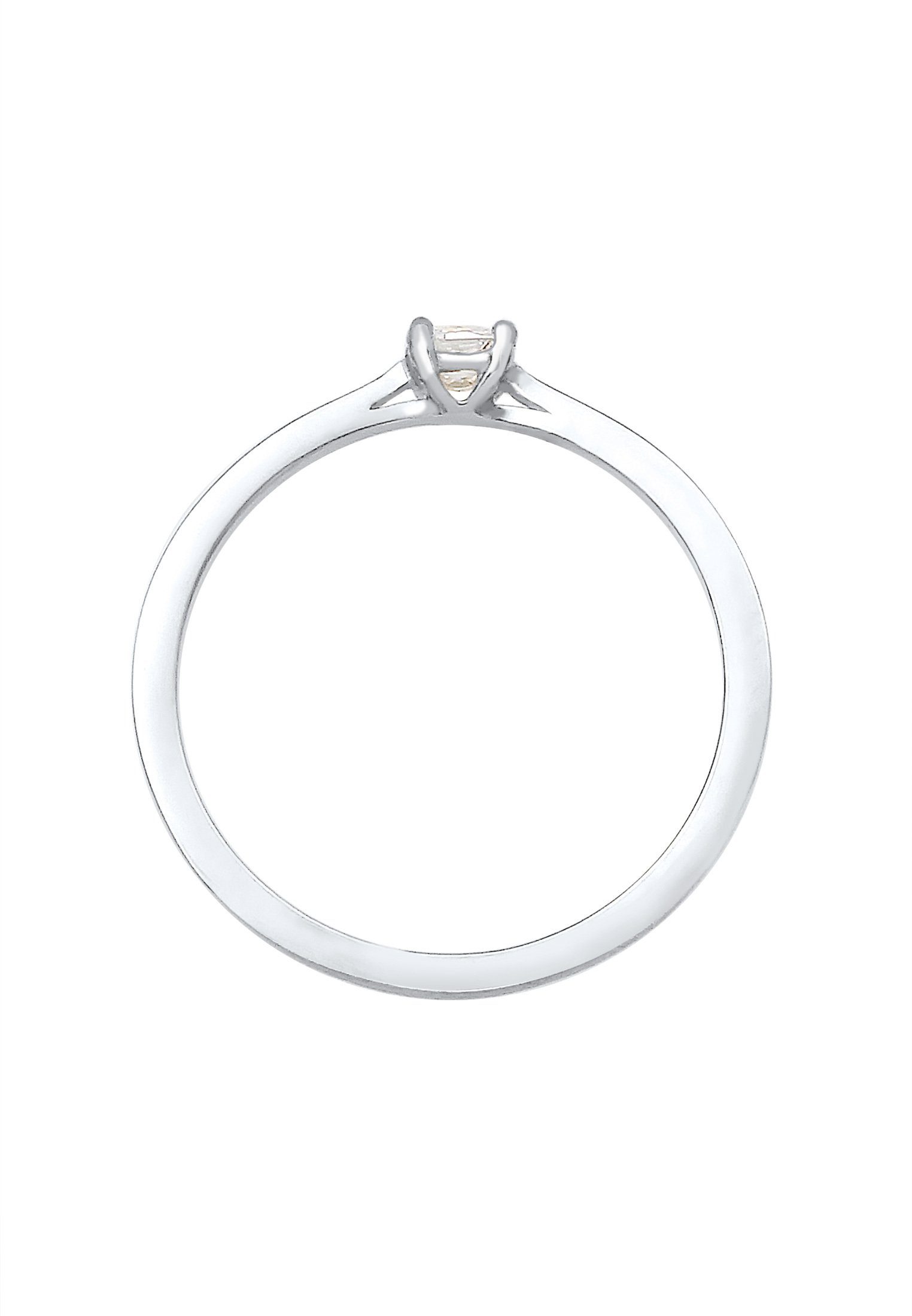 Elli DIAMONDS Verlobungsring Diamant 0.1 ct. Solitär Verlobung 925 Silber