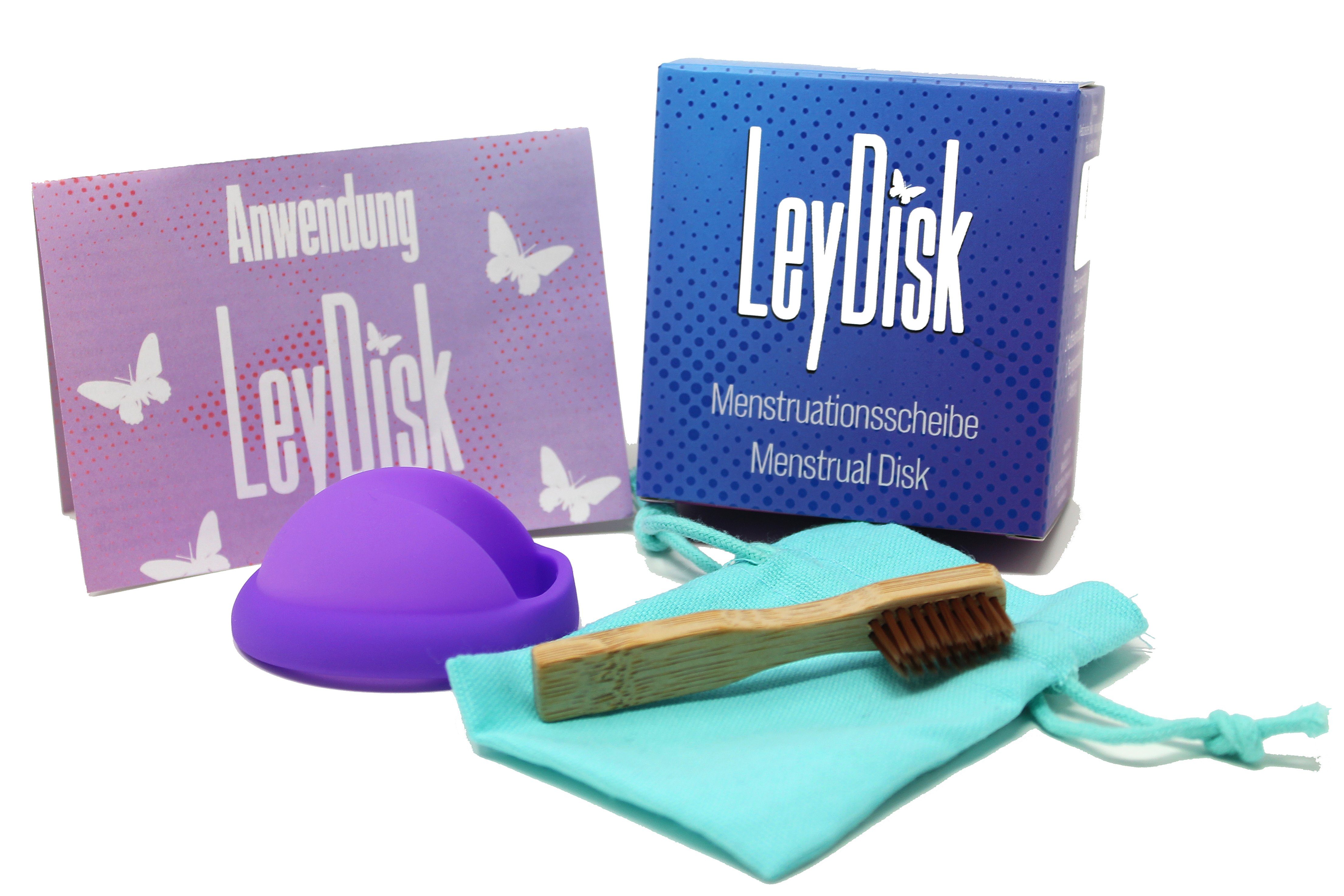 4-tlg., LeyDisk Nachhaltig, Einfach Lila Universelle Menstruationsdisk, Wiederverwendbar, Passform anzuwenden, Leydi Intimpflege