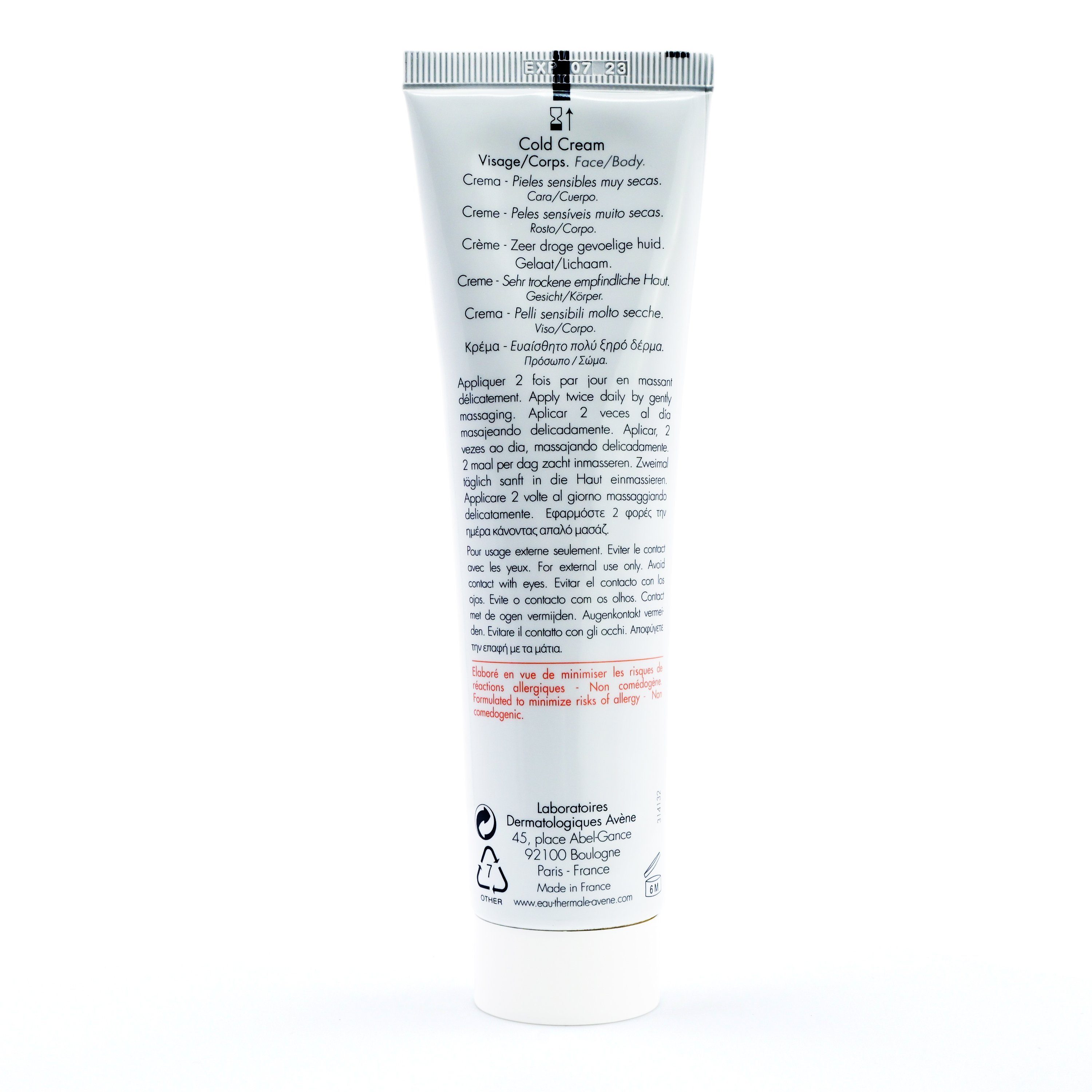 Avene Tagescreme AVENE Cold Cream Creme 100 ml