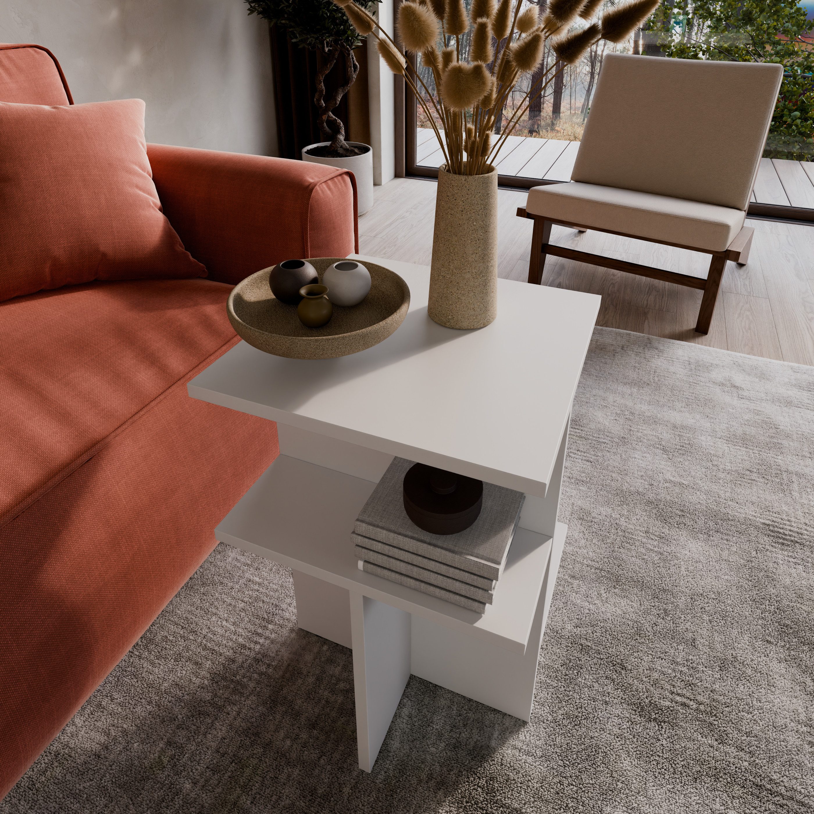 Platan Room Couchtisch Couchtisch Beistelltisch Wohnzimmertisch – 60x40x40 cm