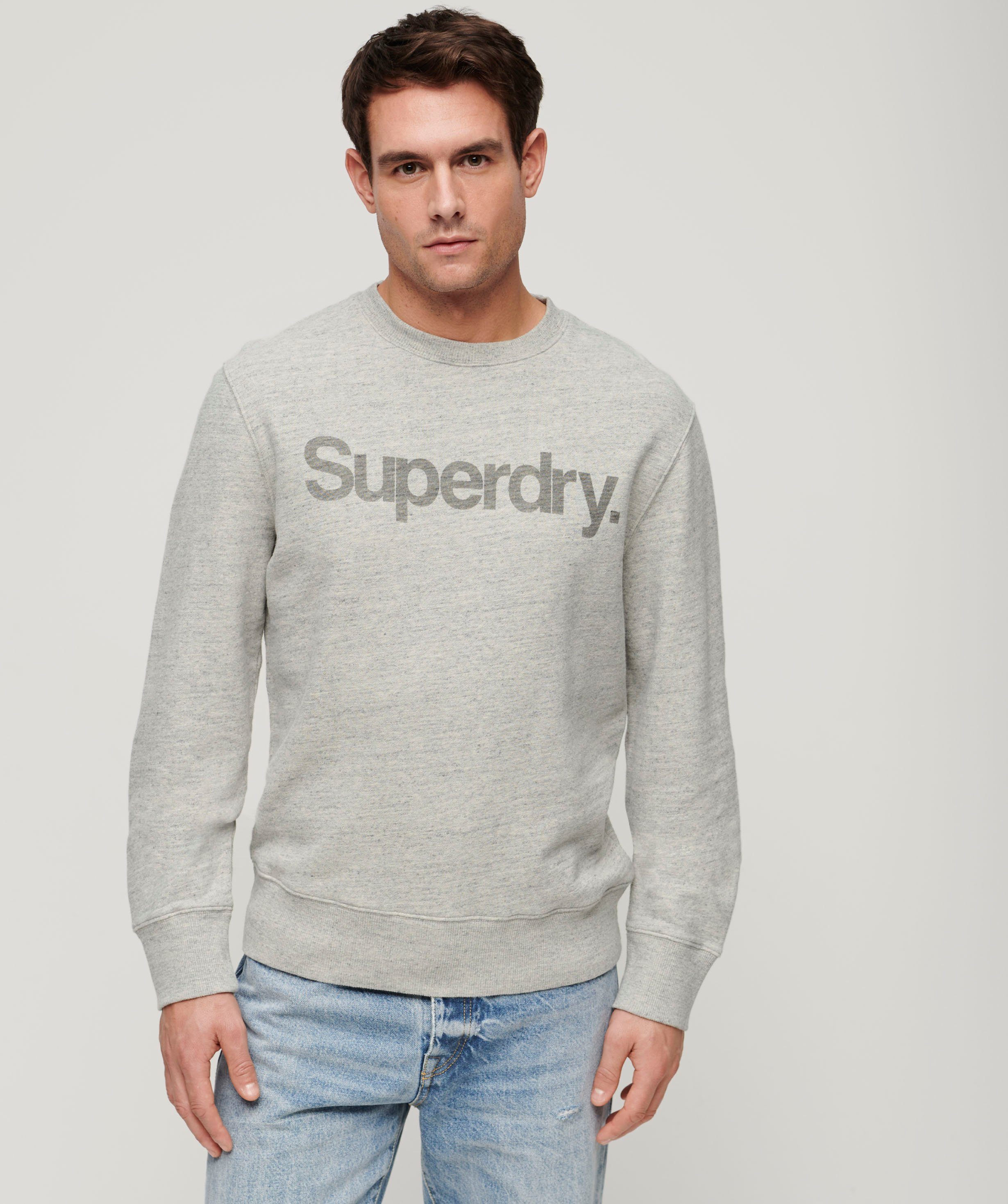 Superdry Sweatshirt CORE LOGO CITY marl LOOSE athletic CREW grey