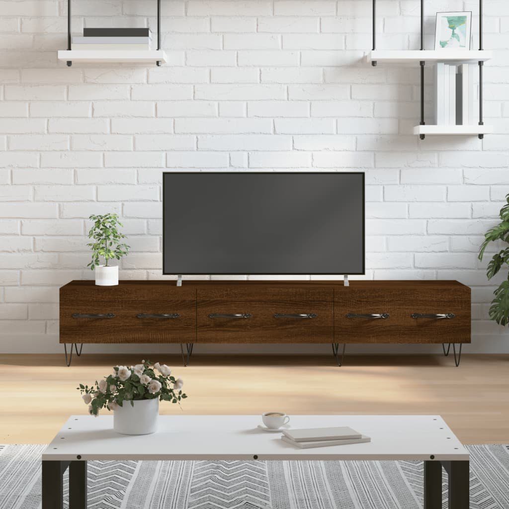 furnicato Holzwerkstoff 150x36x30 Braun cm Eichen-Optik TV-Schrank