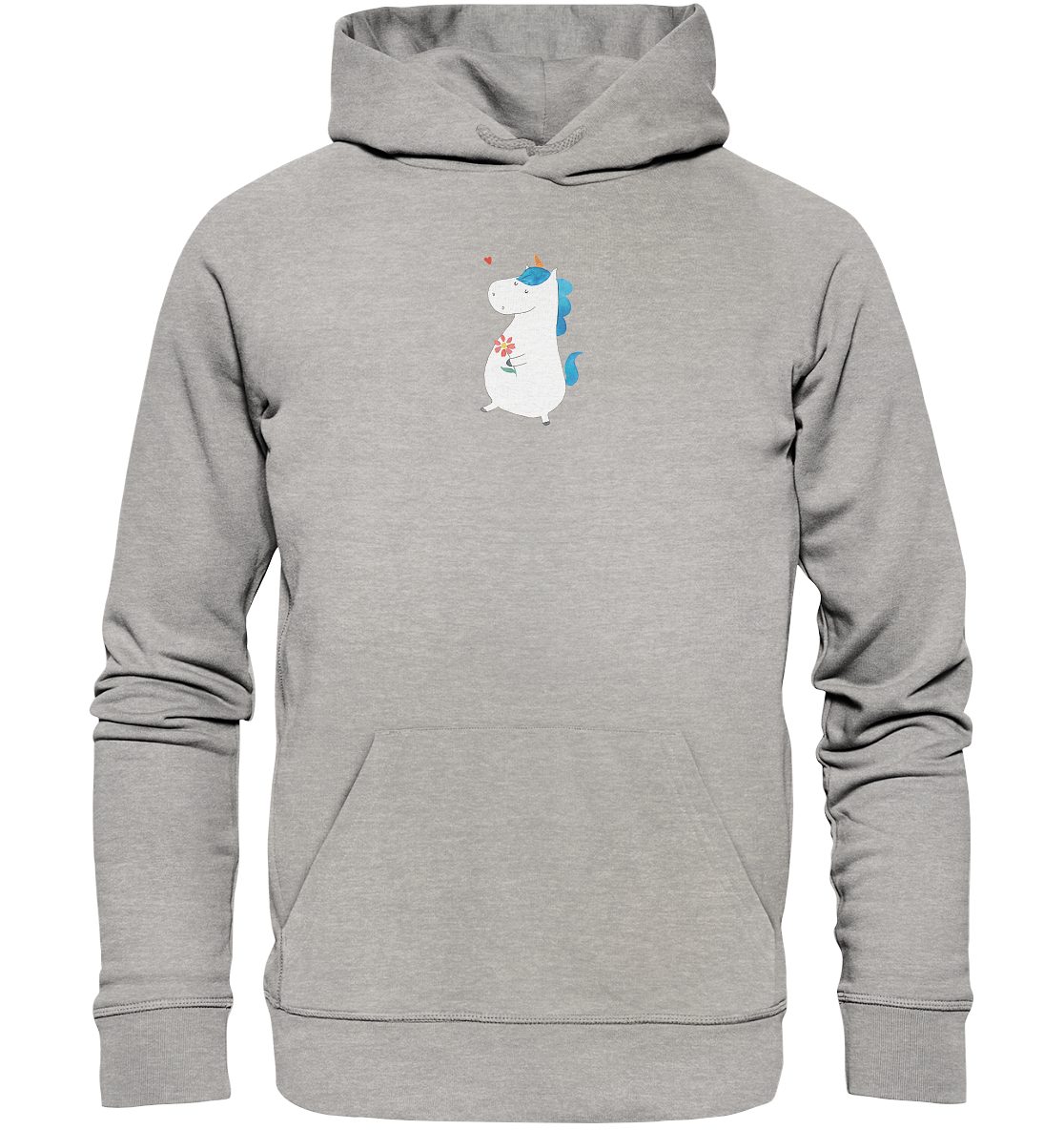 MR. & MRS. PANDA Hoodie Größe M Einhorn Spaziergang - Heather Grey - Geschenk, Gute Laune, Fr (1-tlg) Besonders flauschig mehr