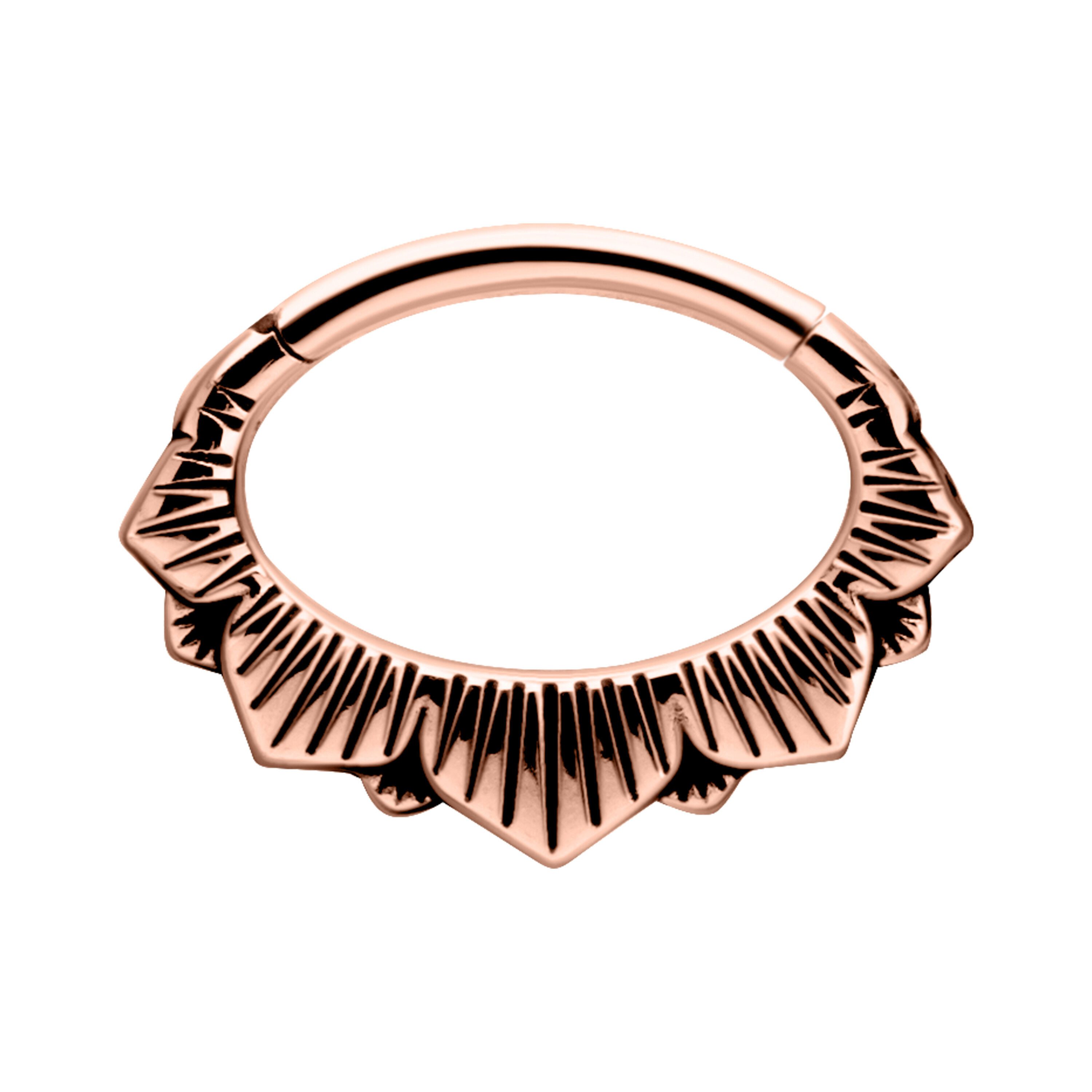 Nasenpiercing Hinged Floral Clicker für Ohr, Nase, Lippe, Bauchnabel, 1 Stück