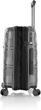 Heys Hartschalen-Trolley Milos grau, 53 cm, 4 Rollen, Hartschalen-Koffer Handgepäck-Koffer TSA Schloss Volumenerweiterung