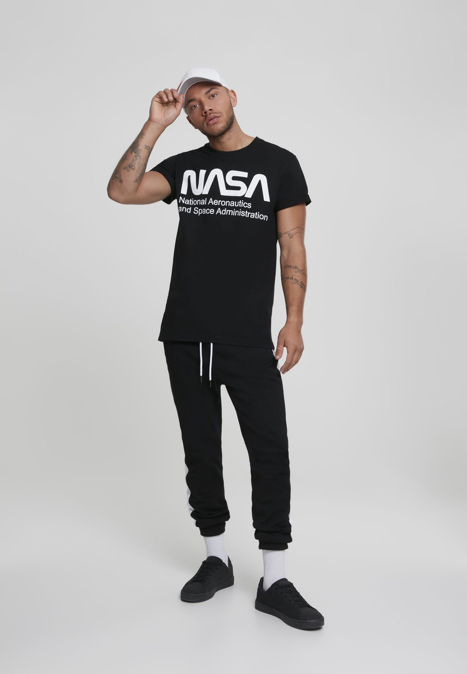 Herren NASA Wormlogo black T-Shirt Tee Tee Mister (1-tlg) MisterTee