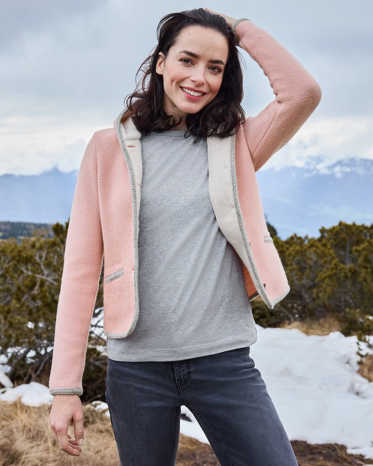 Stapf Strickjacke Kapuzen-Strickjacke Malwine günstig online kaufen