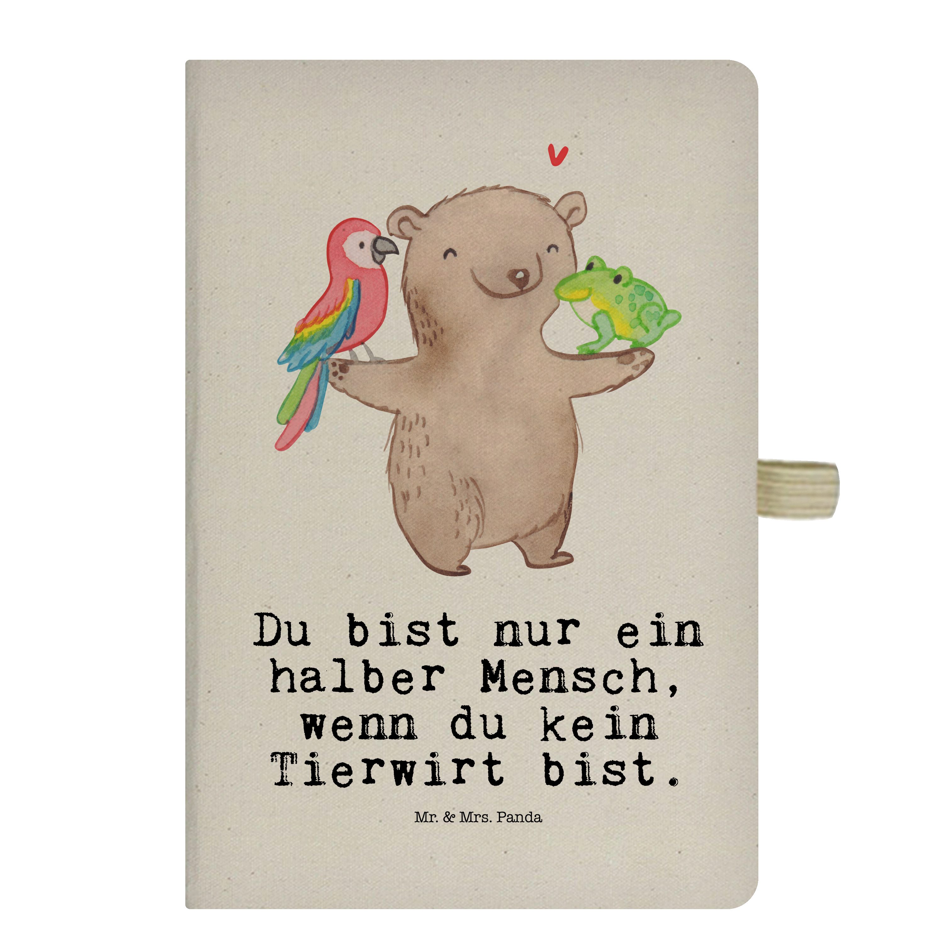 Panda Herz - Skizzenbuch, Panda & - Mr. Notizbuch Transparent mit Mrs. Geschenk, Tage & Tierwirt Mr. Kladde, Mrs.
