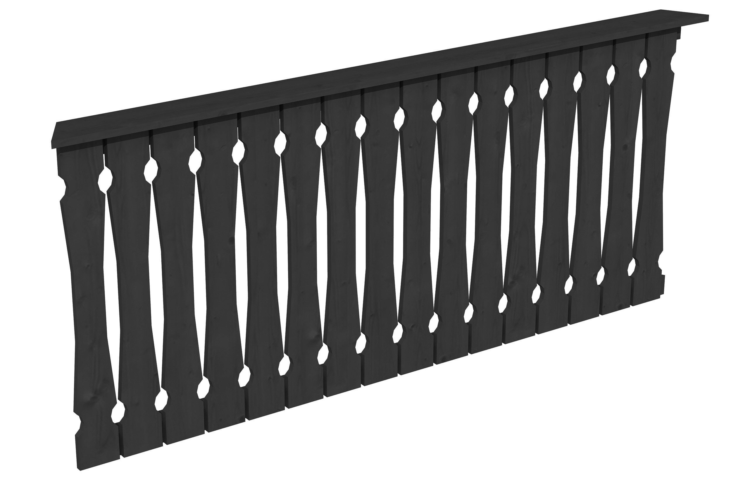 Skanholz Brüstungsgeländer Balkonschalung, 210 cm Länge, 96 cm Höhe