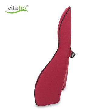 Vitabo Rückenkissen Vitabo Rückenkissen mit Memory-Funktion – ergonomisches Lendenkissen I Lordosenstütze Rückenstütze für Büro Auto (Rot), 1-tlg.