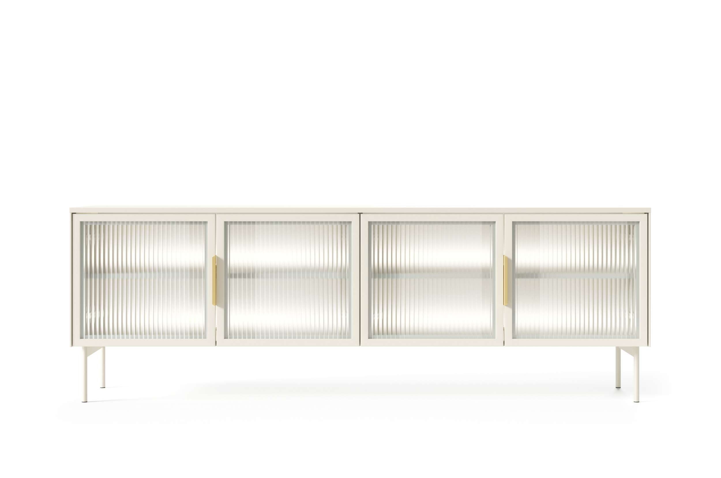 99rooms Lowboard Milu (TV-Kommode, TV-Schrank), Modern Design, mit viel Stauraum, inkl. LED-Beleuchtung, Push-to-Open