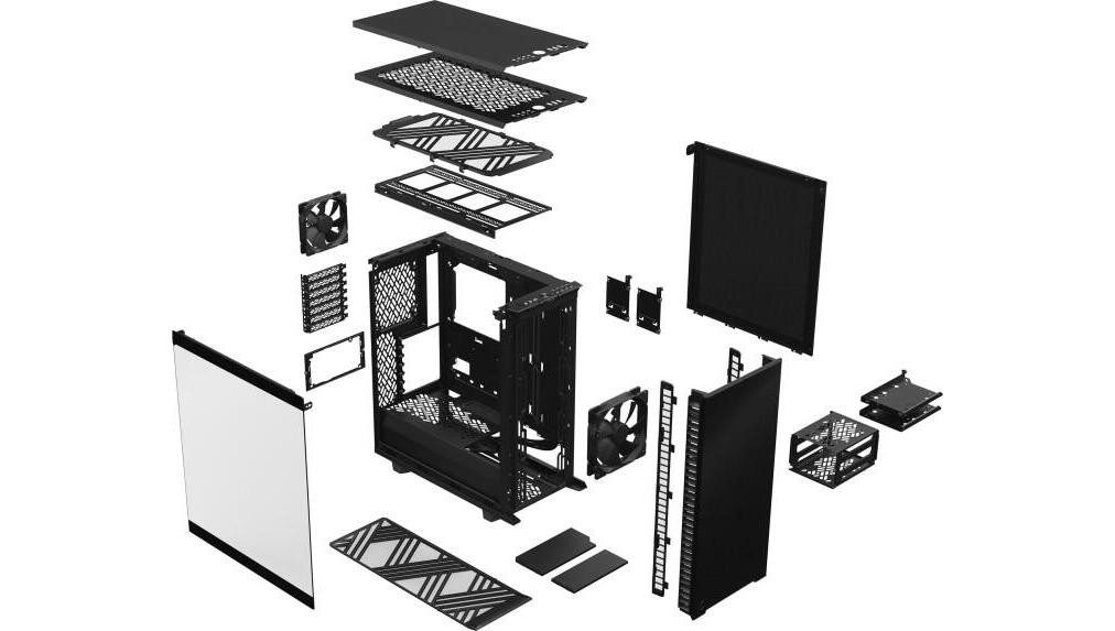 Fractal Design PC-Gehäuse Fractal Design Define 7 Compact Dark Tempered Glas