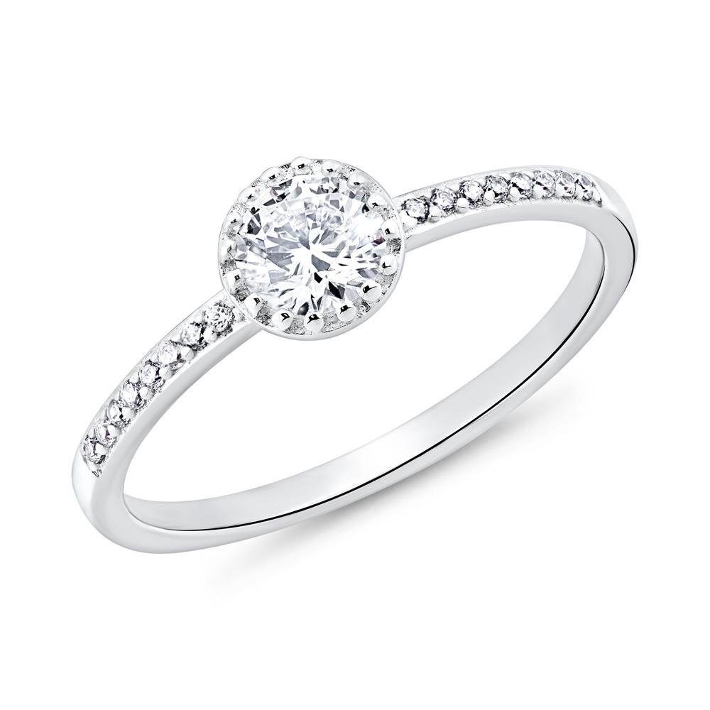 Verlobungsring JEWLIX Verlobungsring aus Sterlingsilber mit Zirkonia