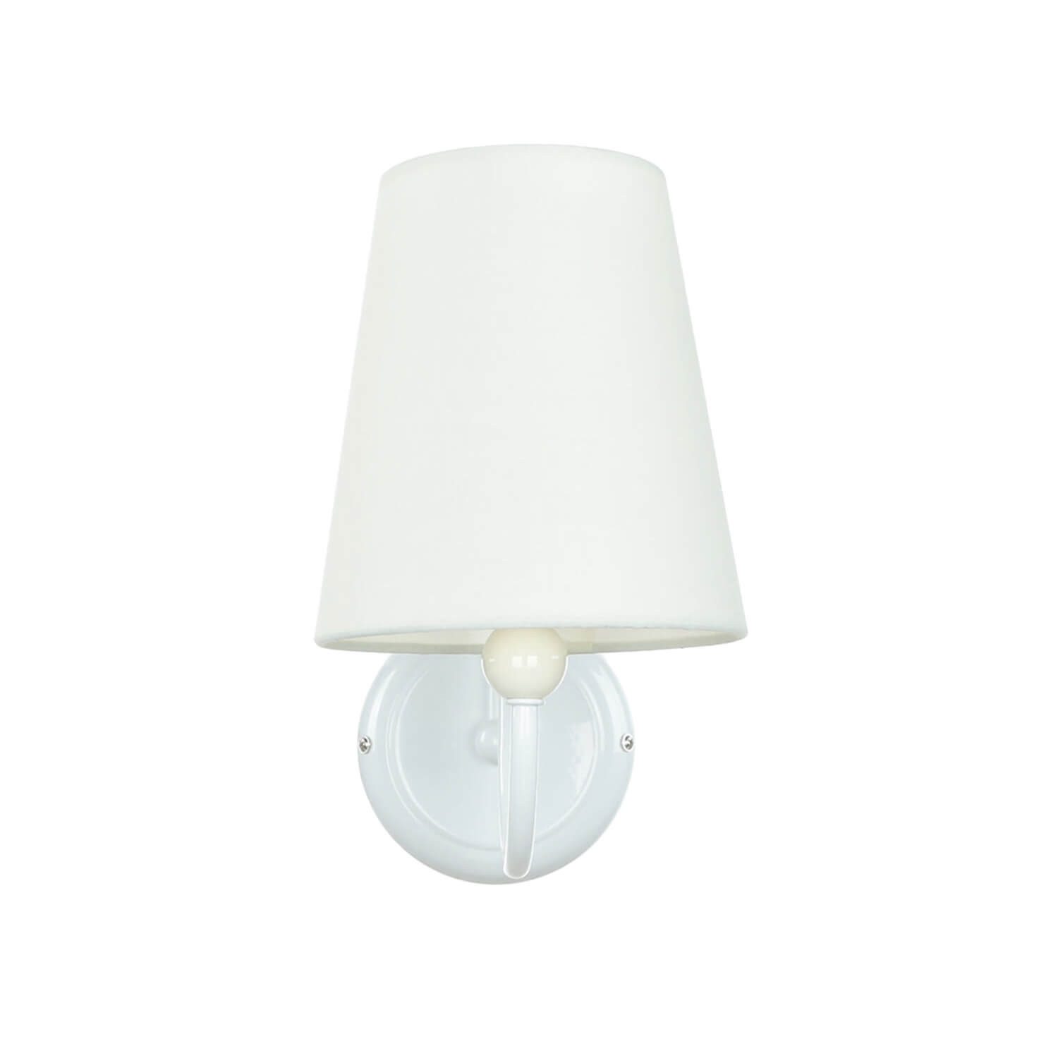 Licht-Erlebnisse Wandleuchte BOULI, ohne Leuchtmittel, Wandlampe Weiß Stoffschirm Landhausstil Schlafzimmer Lampe
