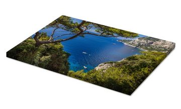 Posterlounge Leinwandbild Christian Müringer, Traumhafter Meerblick in Capri (Italien), Badezimmer Mediterran Fotografie