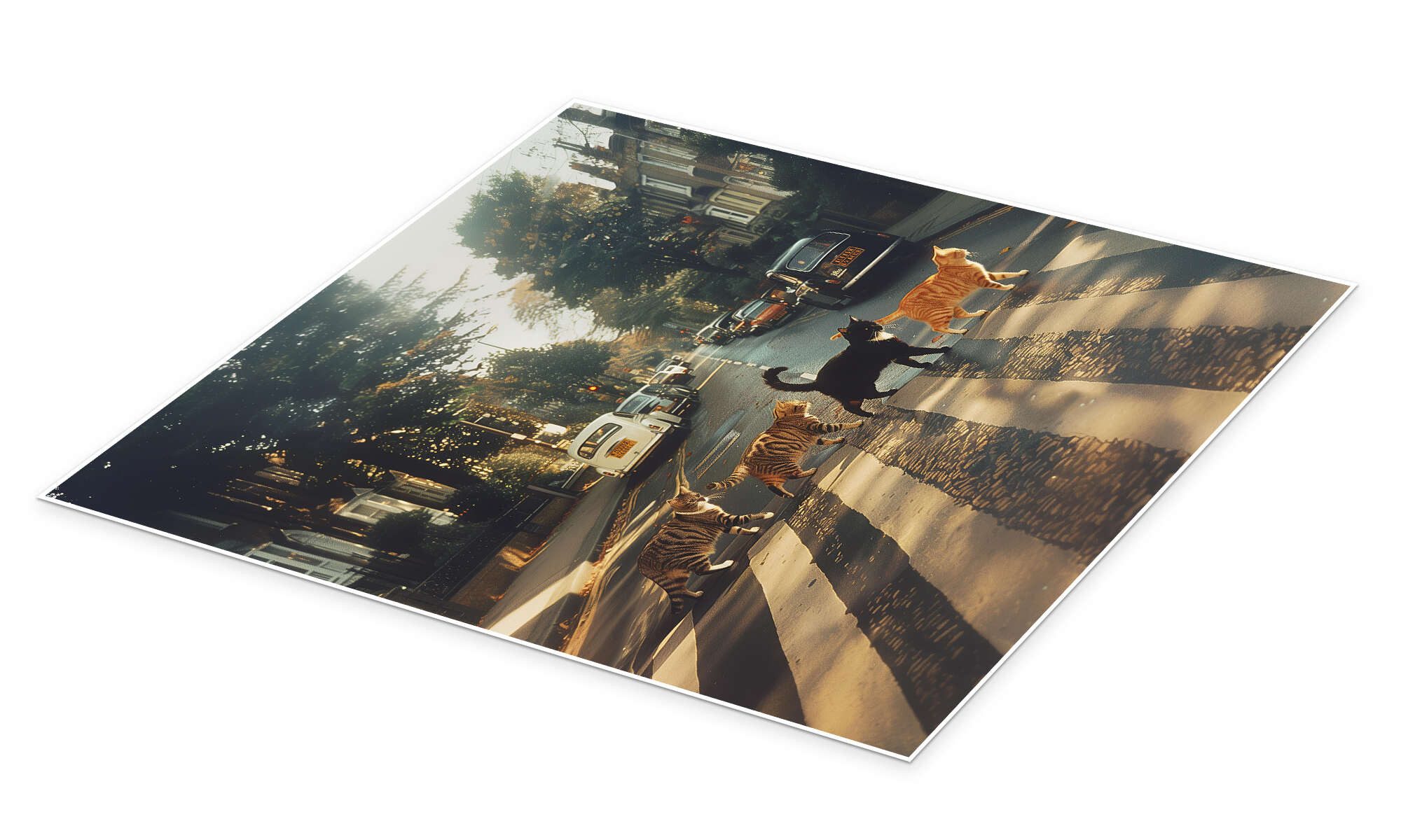 Posterlounge Wandbild Abbey Road Cats, Dikhotomy, erhältlich als Poster, Le günstig online kaufen