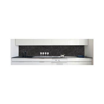 DRUCK-EXPERT Küchenrückwand Küchenrückwand Schiefer Schwarz Hart-PVC 0,4 mm selbstklebend