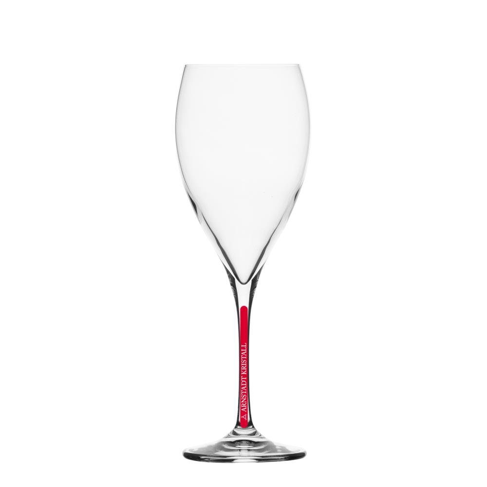 Weinglas Weinglas Kristall Redstripe clear (23 cm) Kristallglas mundgeblasen ·