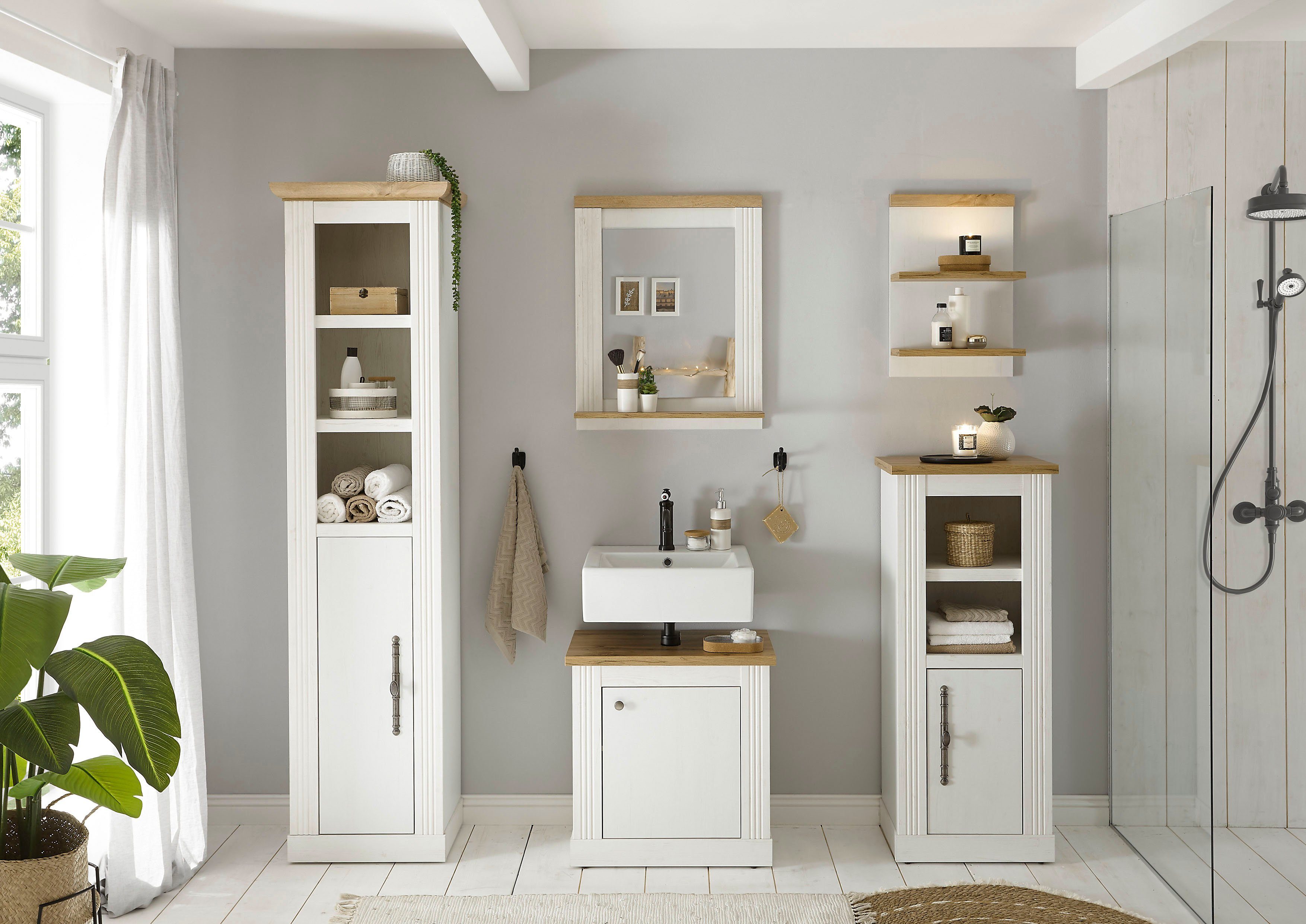 Home affaire Badmöbel-Set WESTMINSTER, Bad im Landhausstil, 5-teiliges Bade günstig online kaufen