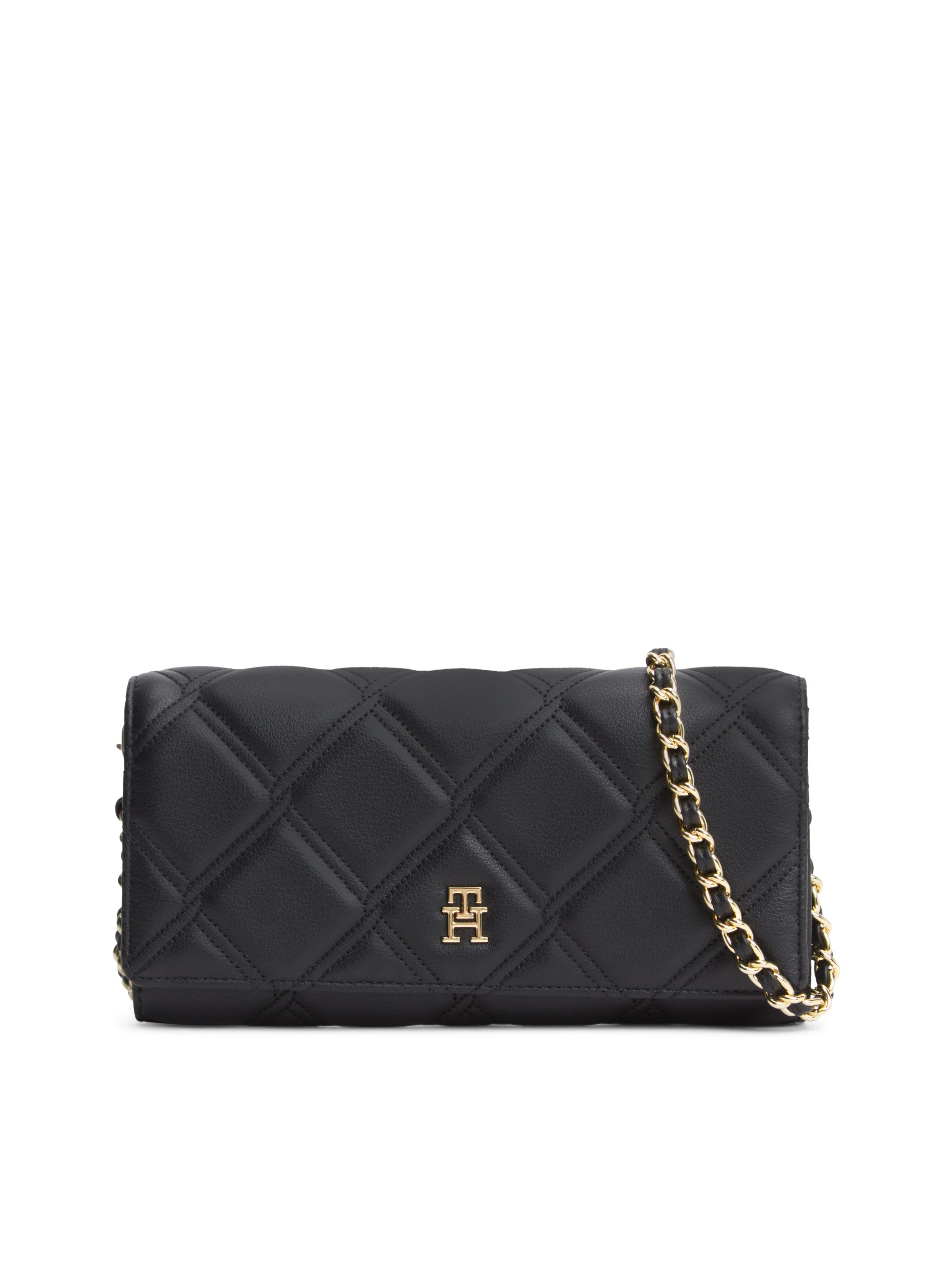 Tommy Hilfiger Geldbörse TH FEMININE WALLET ON CHAIN, Damen Geldbeutel, Minibag mit Zierkette als Umhängeriemen