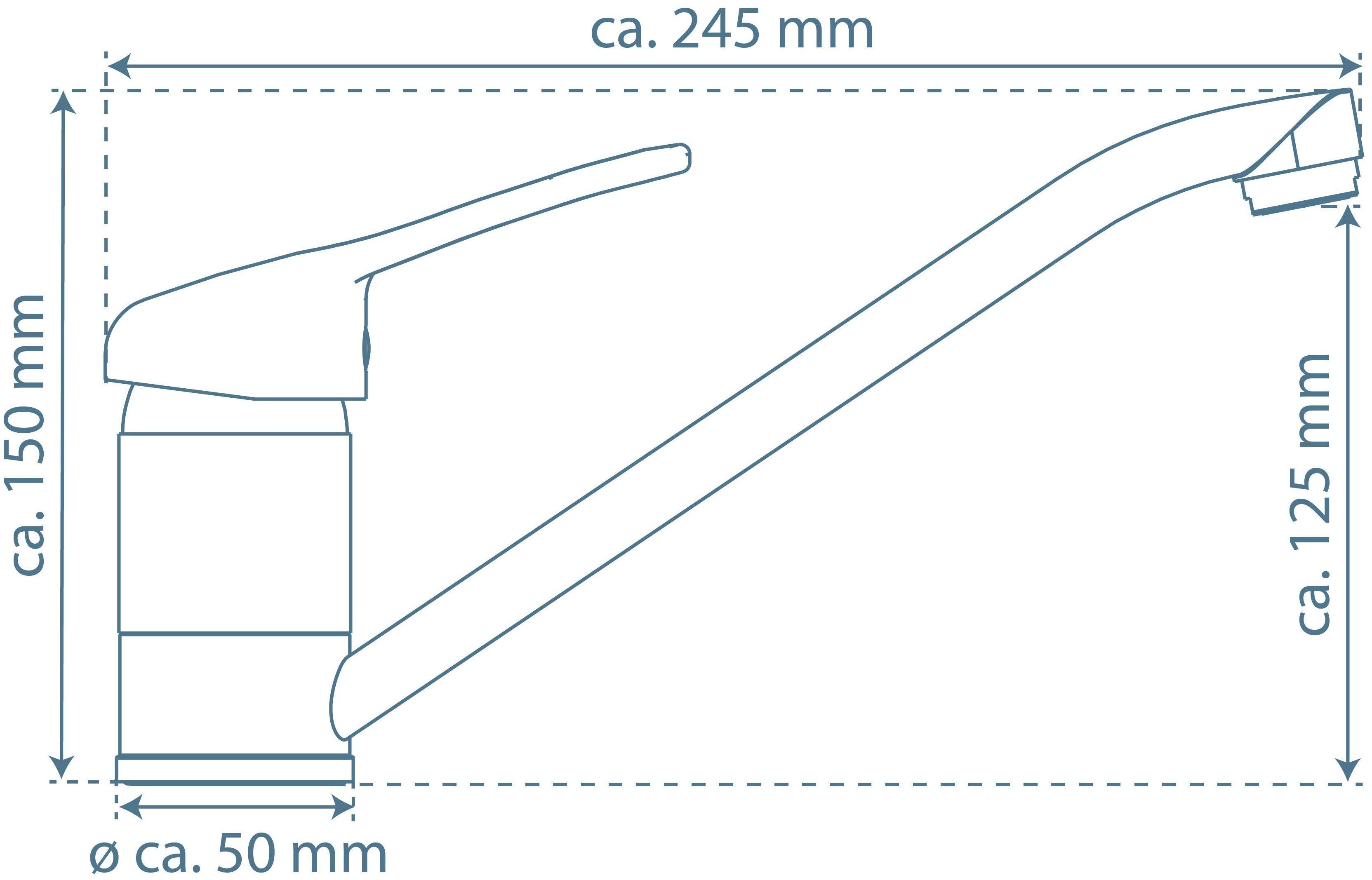 Schütte Spültischarmatur Porto 360° schwenkbarer Wasserhahn, Mischbatterie, Spültischarmatur in Chrom