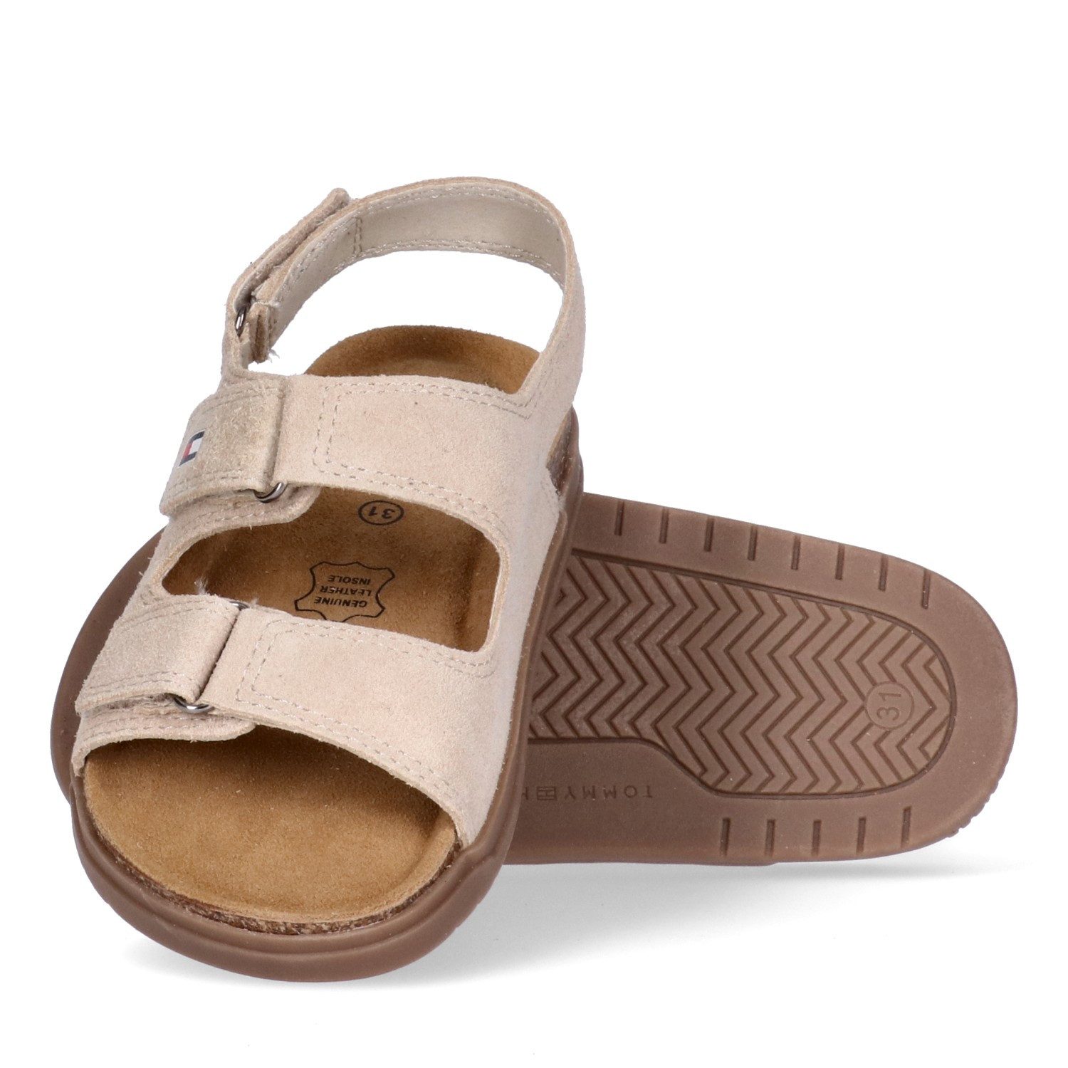 Tommy Hilfiger Sandale Barfußschuh, Sommerschuh mit drei regulierbaren Klettverschlüssen
