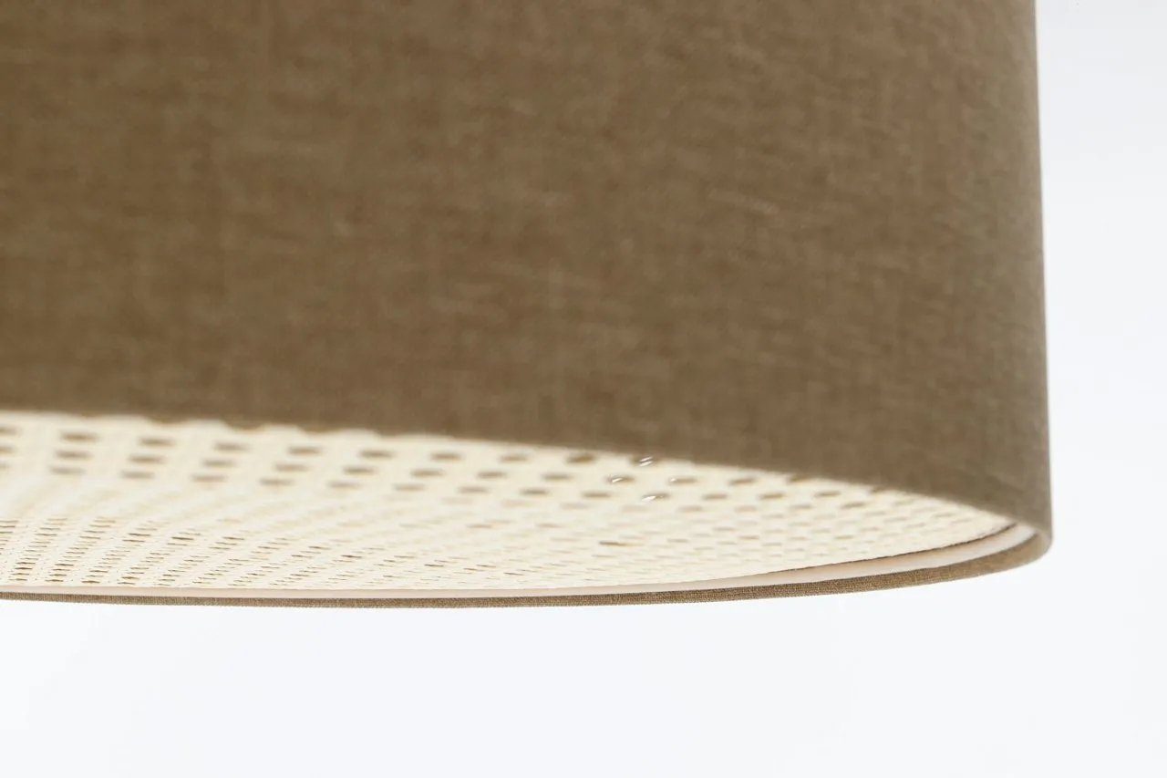 BPS Koncept Vintage-Braun Deckenleuchte ohne Leuchtmittel Elegant, Rattan Vintage Plafond