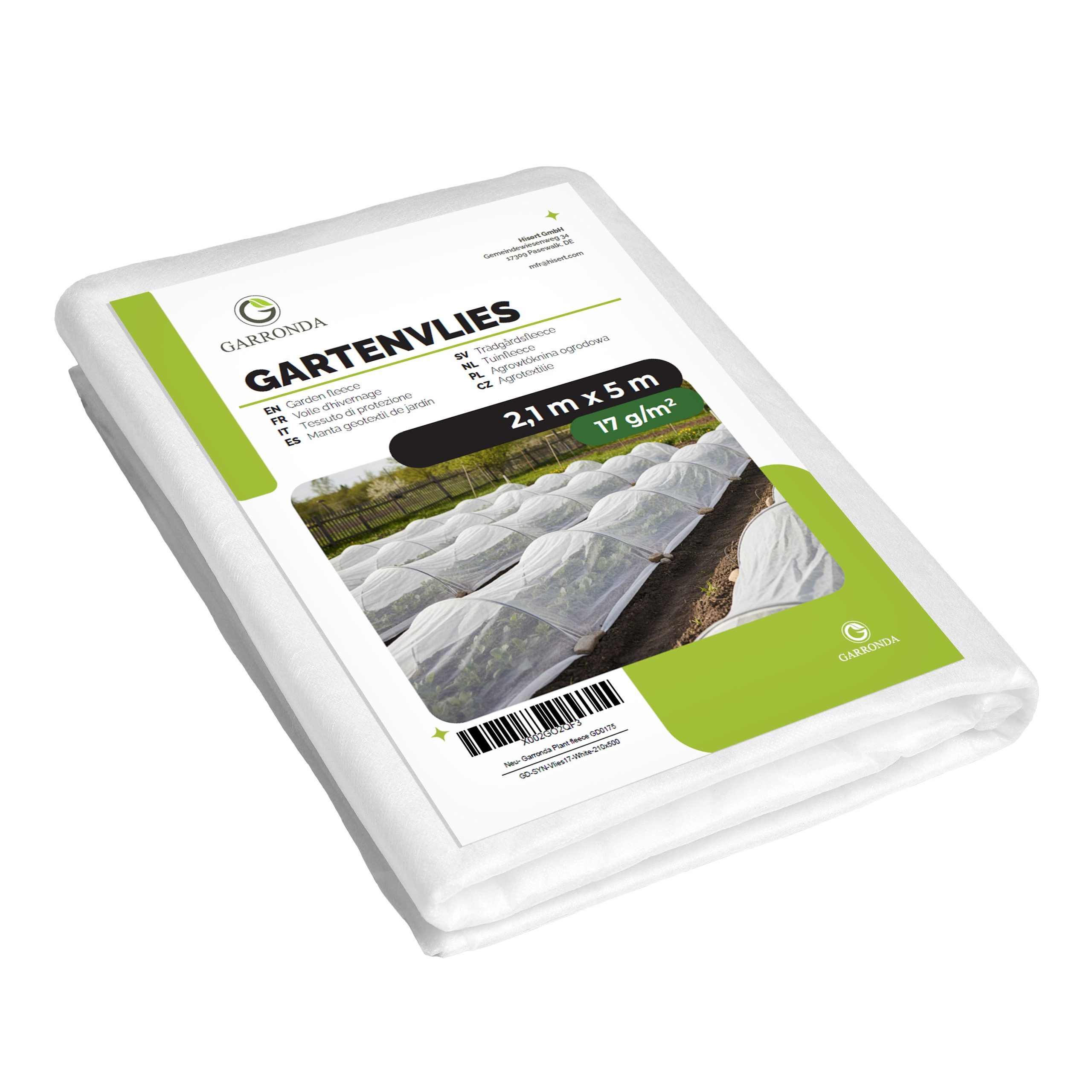 Garronda Gartenvlies 17 g/m² atmungsaktiv Frostschutz für Frühbeet und Gemüsebeet GD-0175