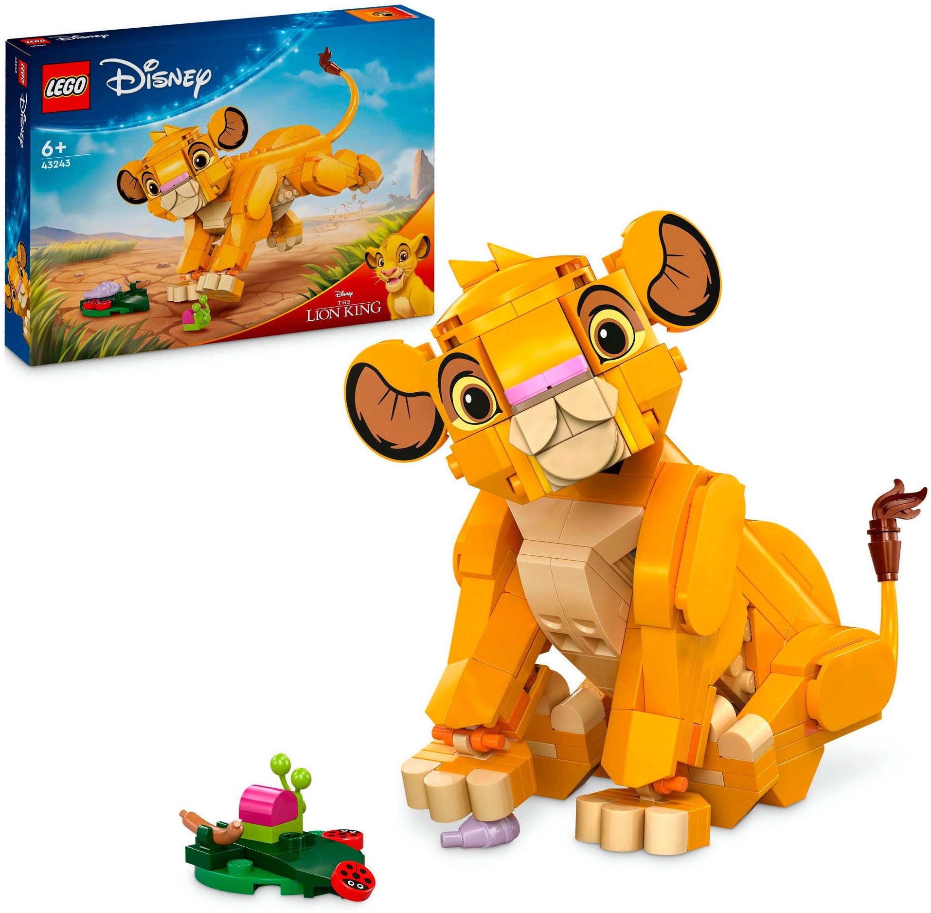 LEGO® Konstruktionsspielsteine Simba, das Löwenjunge des Königs (43243), LEGO Disney Classic, (222 St), Made in Europe