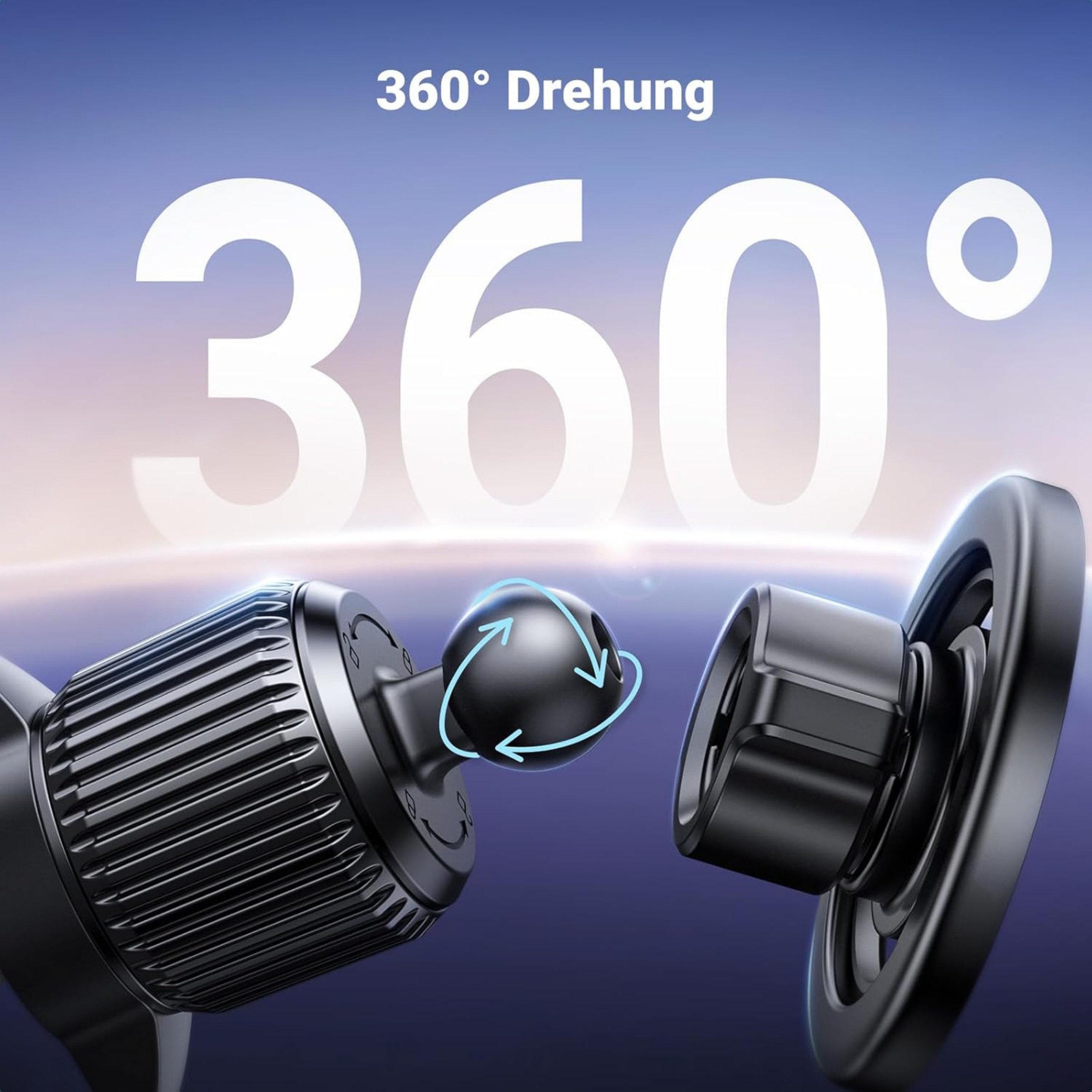 RUHE Handy-Halterung Auto KFZ Magnetische Handyhalterung für MagSafe Autohalterung flexibel, (bis 8 Zoll, Packung, Universal Lüftung Handyhalterung für iPhone M – Bild 5 von 5