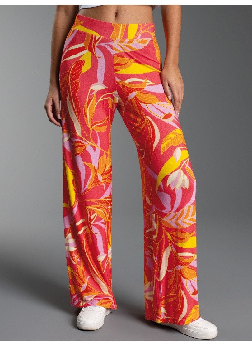 Trigema Jerseyhose TRIGEMA Leichte Hose mit Allover-Muster "Aloha" (1-tlg)